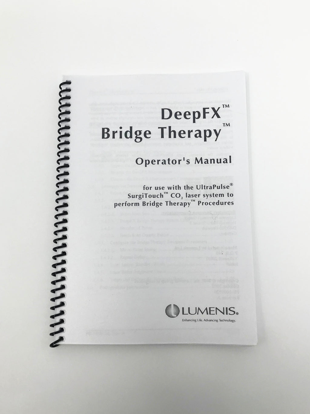 Lumenis Ultra Pulse CO2 Laser Deep FX Bridge Therapy UltraPulse Operators Manual