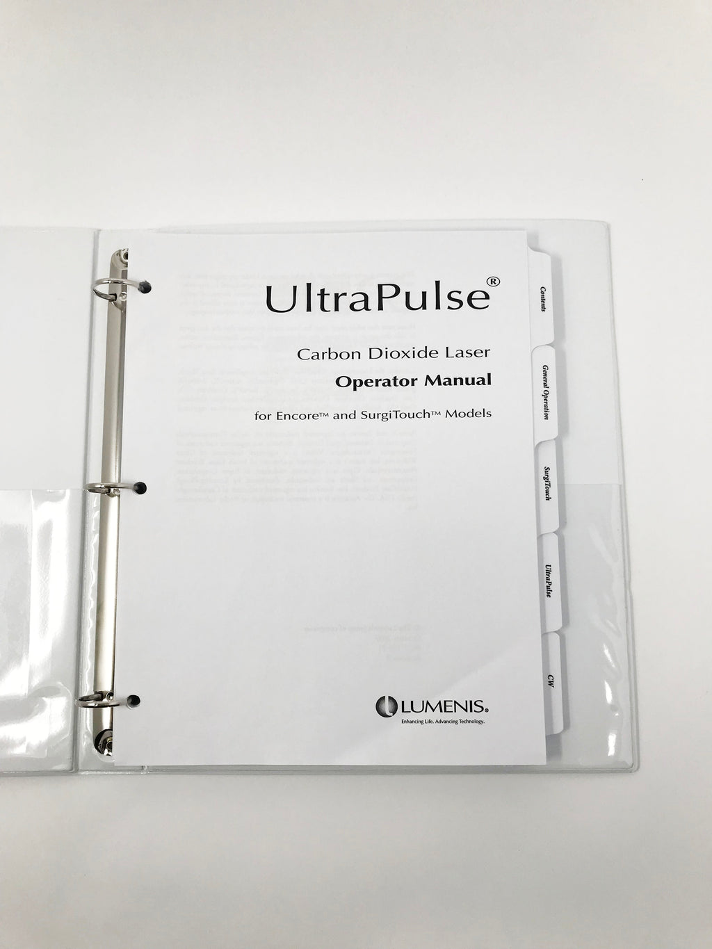 Lumenis Ultra Pulse Encore SurgiTouch CO2 UltraPulse Laser Operators Manual