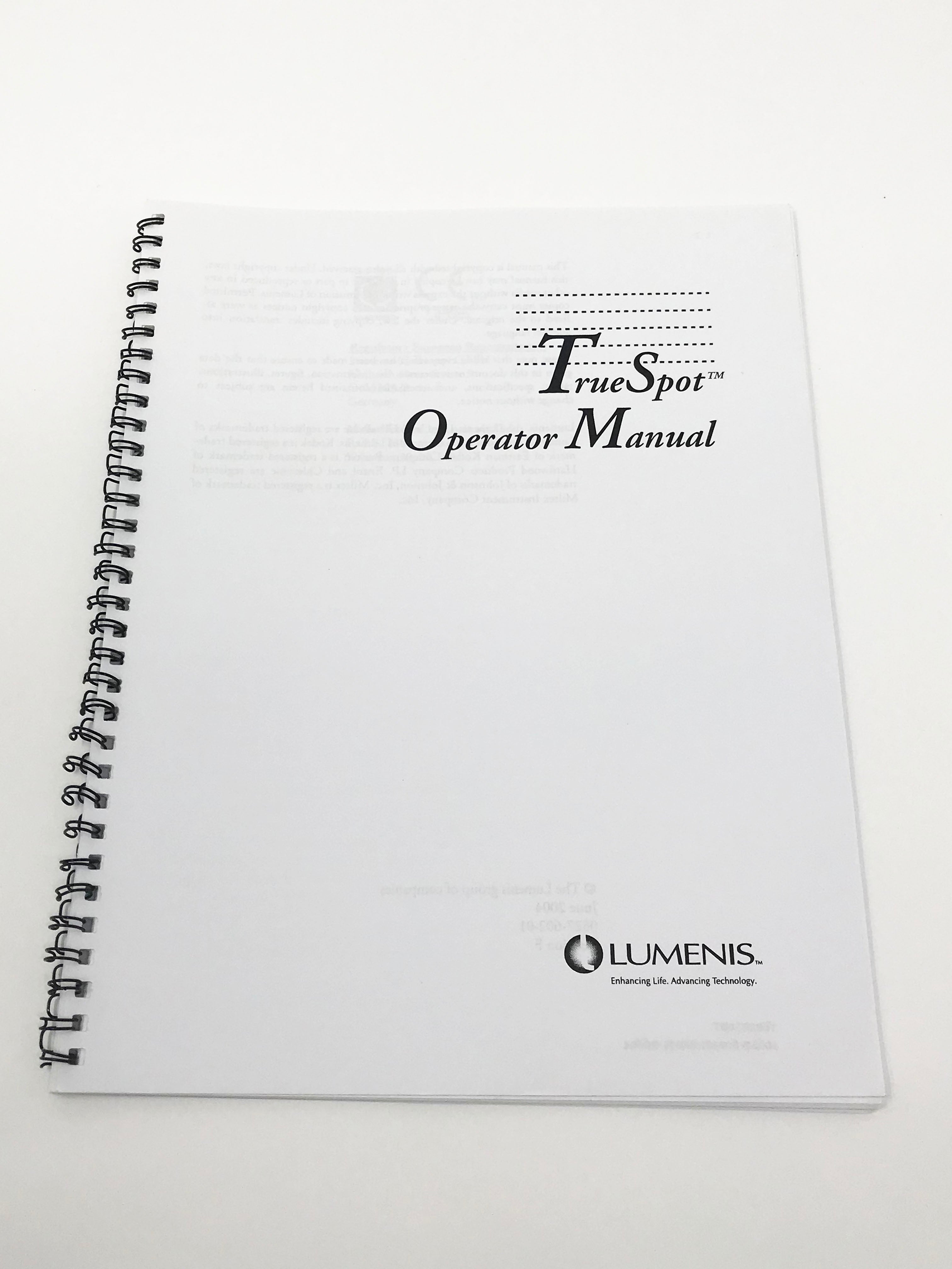Lumenis Ultra Spot CO2 Laser TruSpot HP True Spot Handpiece Operators Manual