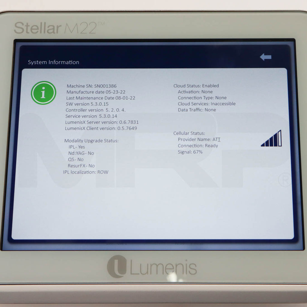 2022 Lumenis Stellar M22 Skin Treatment System