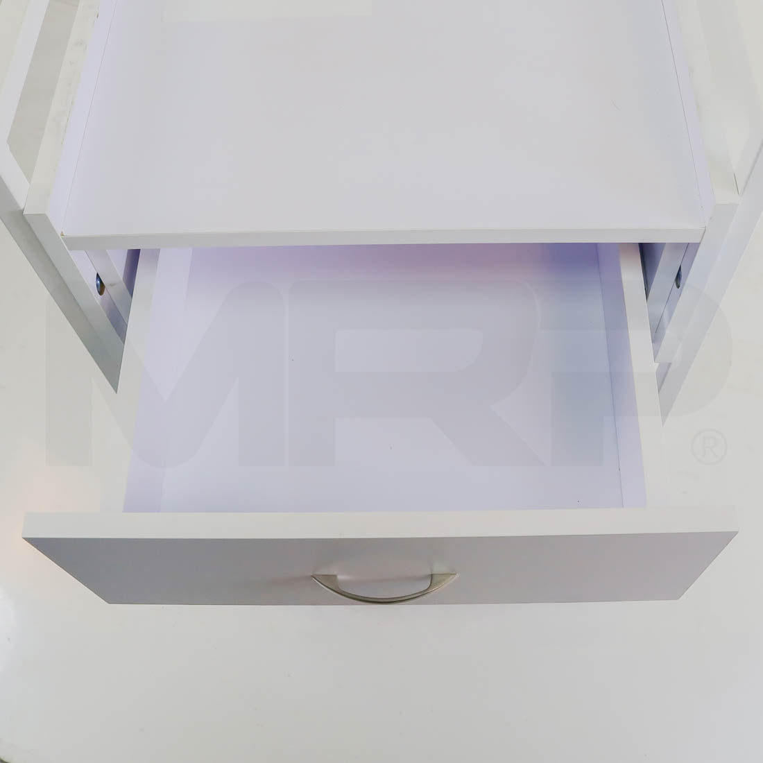 Medical Single Drawer Workstation Rolling Cart Open Drawer