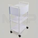 Medical Single Drawer Workstation Rolling Cart Back