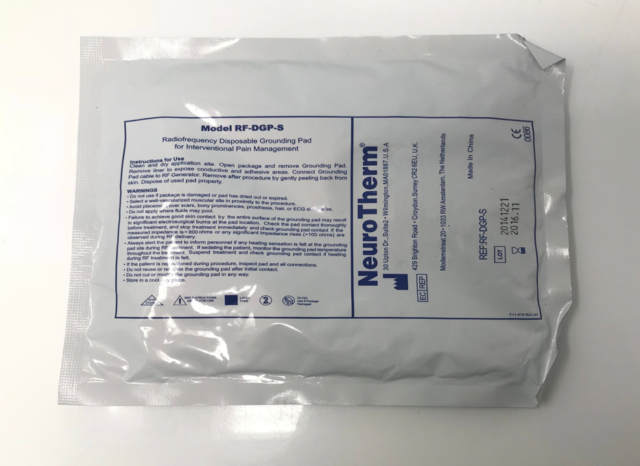 NeuroTherm Radio Frequency Pain Management Thermi RF Grounding Pad RF-DGP-S