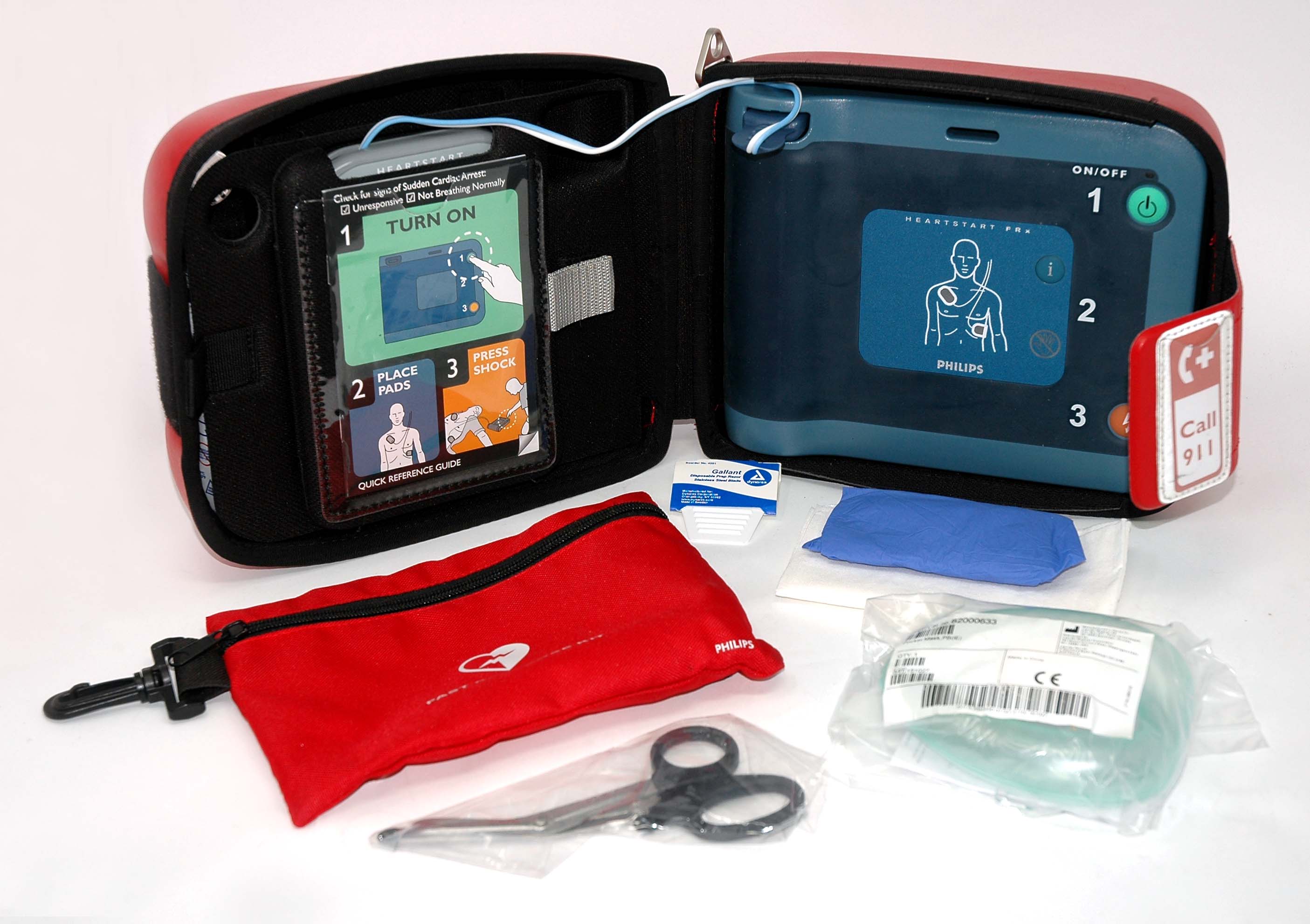 PHILIPS HEARTSTART Defibrillator Emergency Heart Start AED Kit Cardiac Arrest