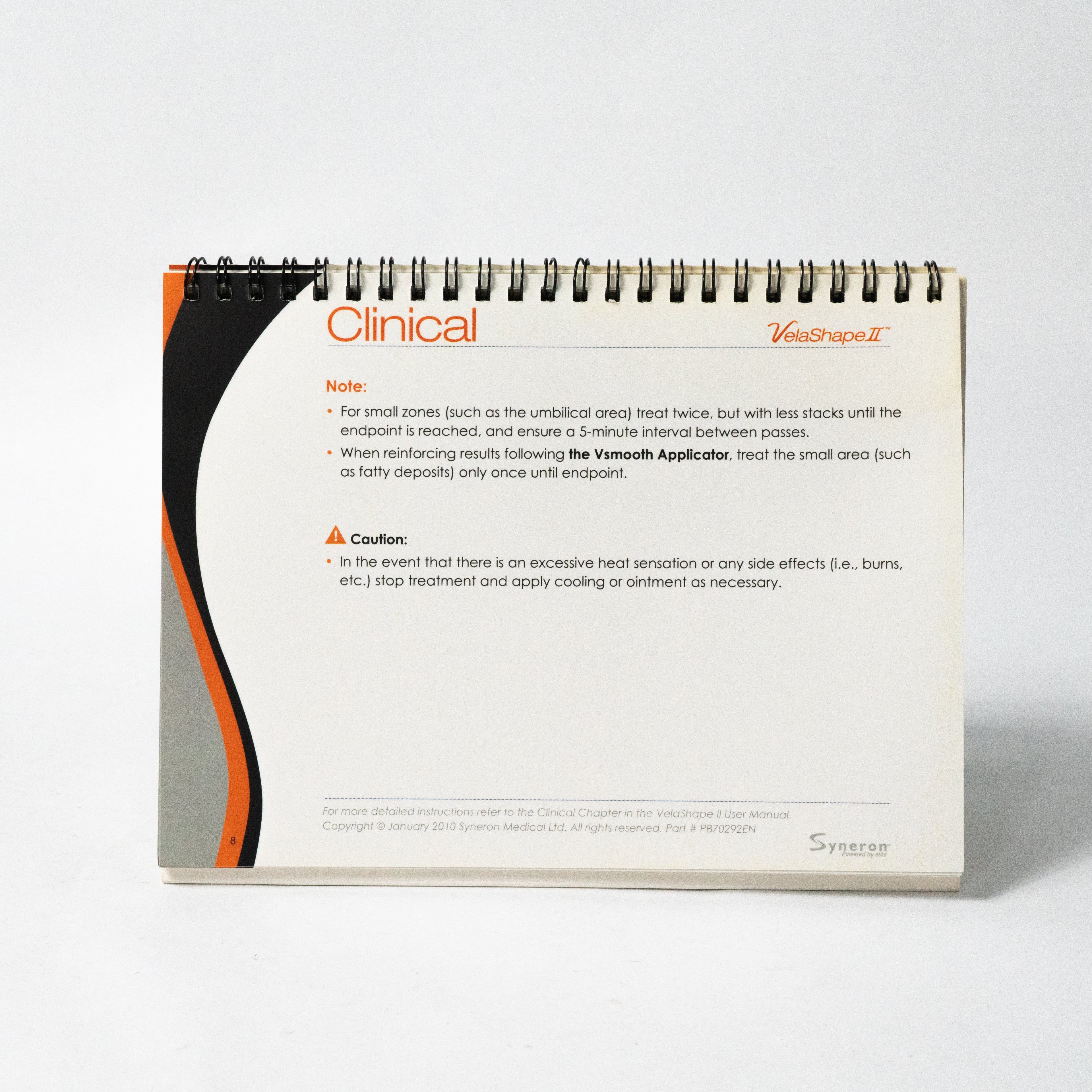 PROP UP Syneron Velashape II Treatment Quick Reference Guide P/N PB70292EN 13pgs