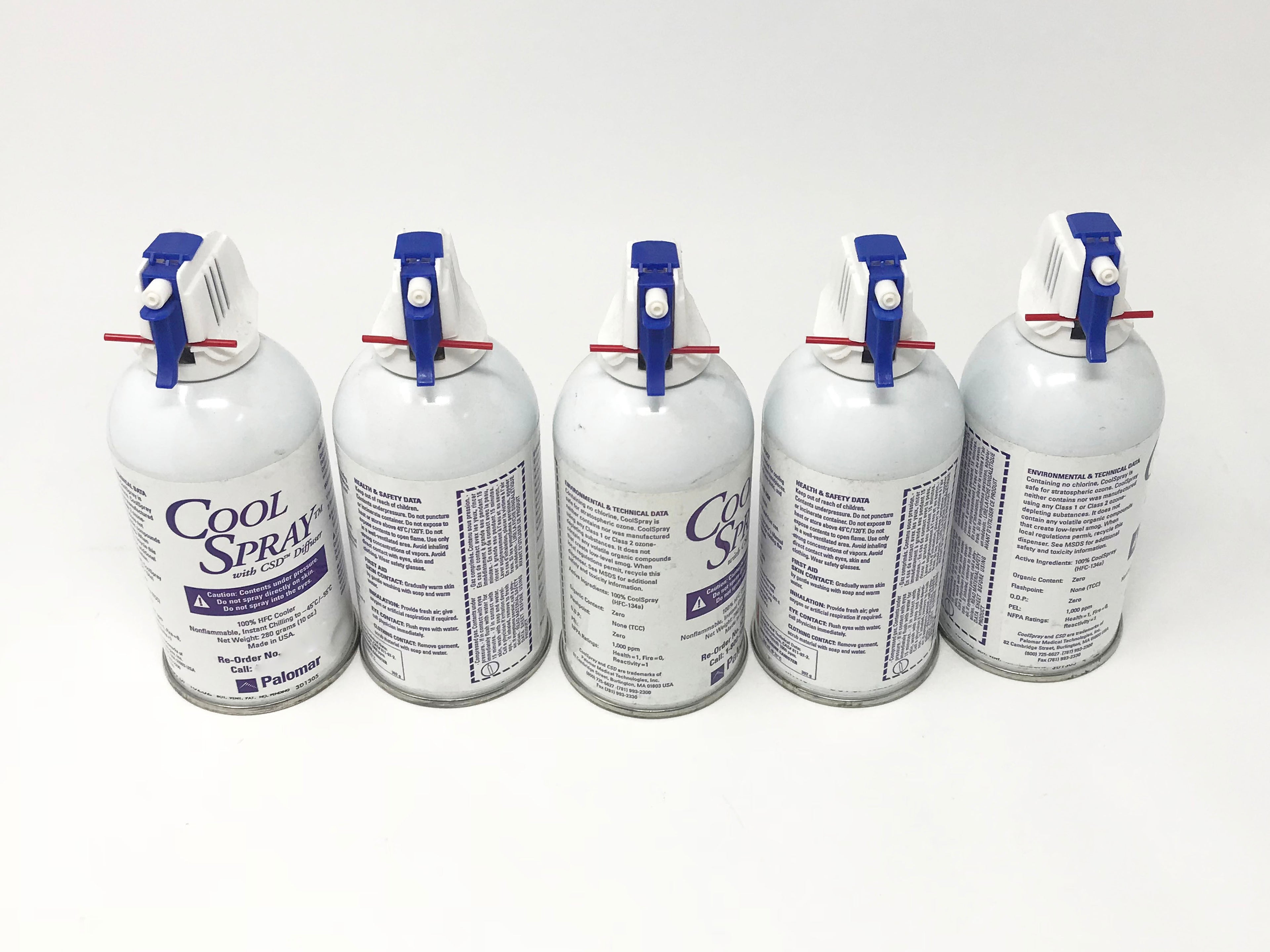 Palomar Cool Spray CSD HFC Cryo Mist Lux IPL Handpiece Coolant 10oz 5 Canisters