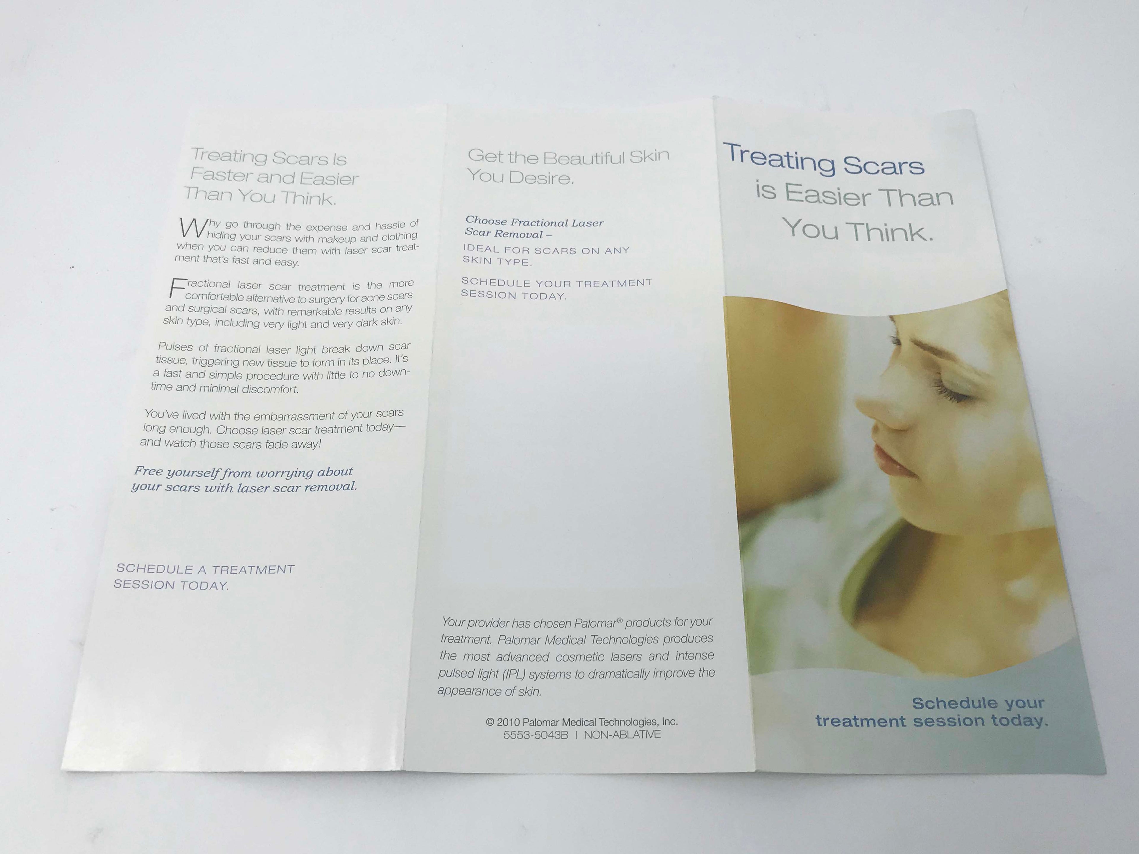 Palomar Fractional Laser Scar Removal Skin Resurfacing Patient Brochures 18 Pack