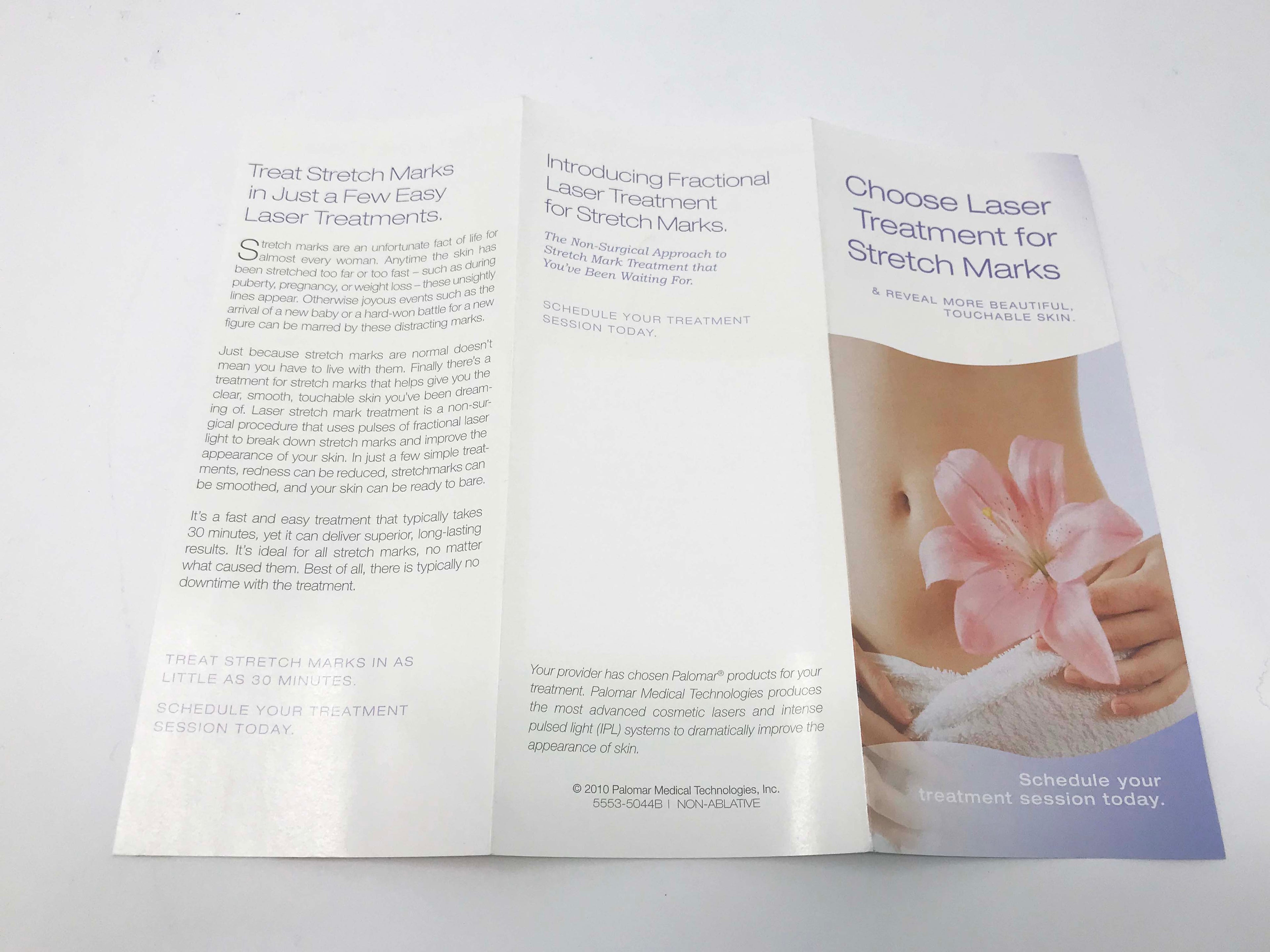 Palomar Fractional Laser Skin Resurfacing Stretch Mark Removal Patient Brochures