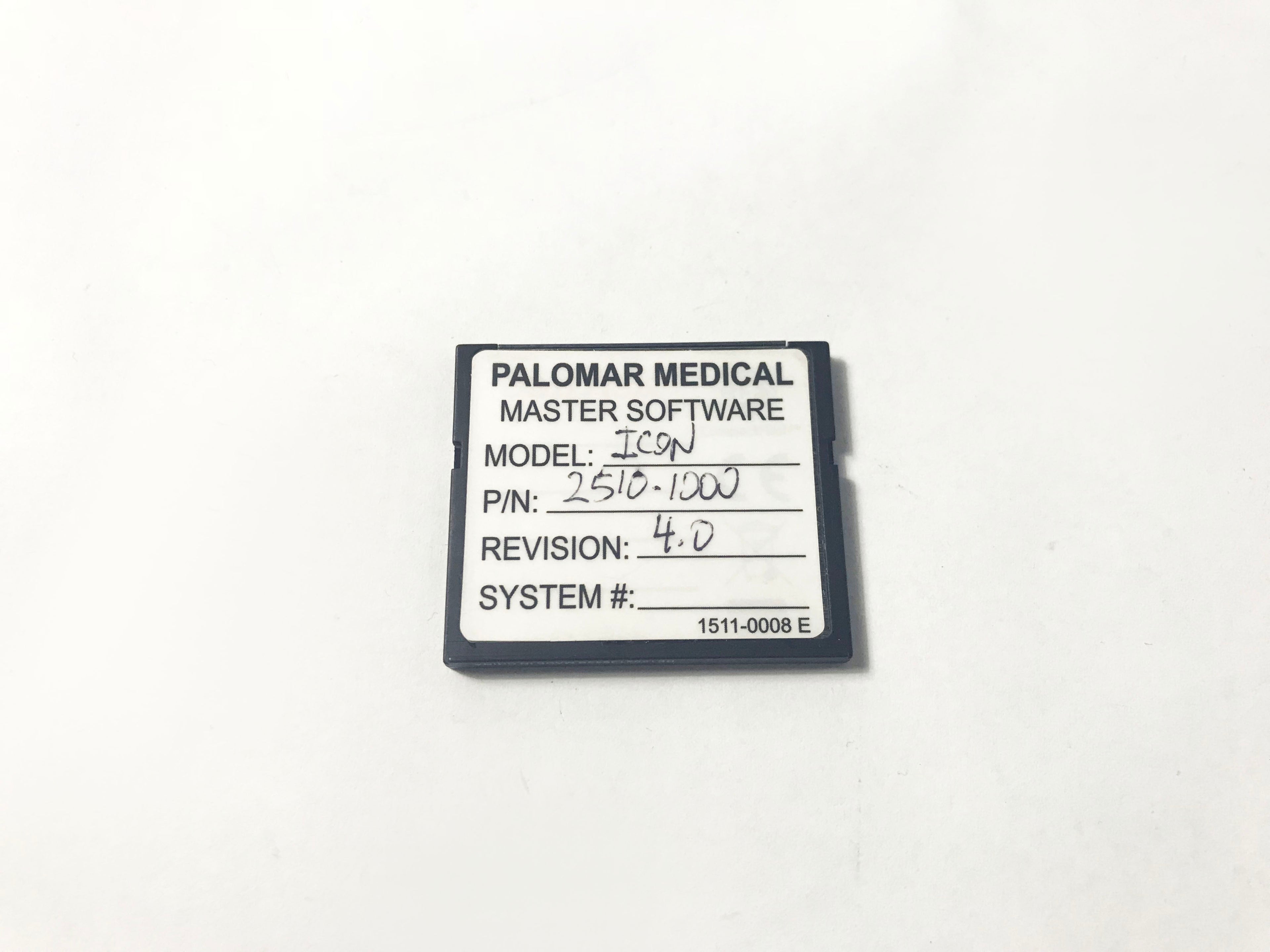Palomar ICON Laser IPL Master Software Card 2510-1000 Version 4.0