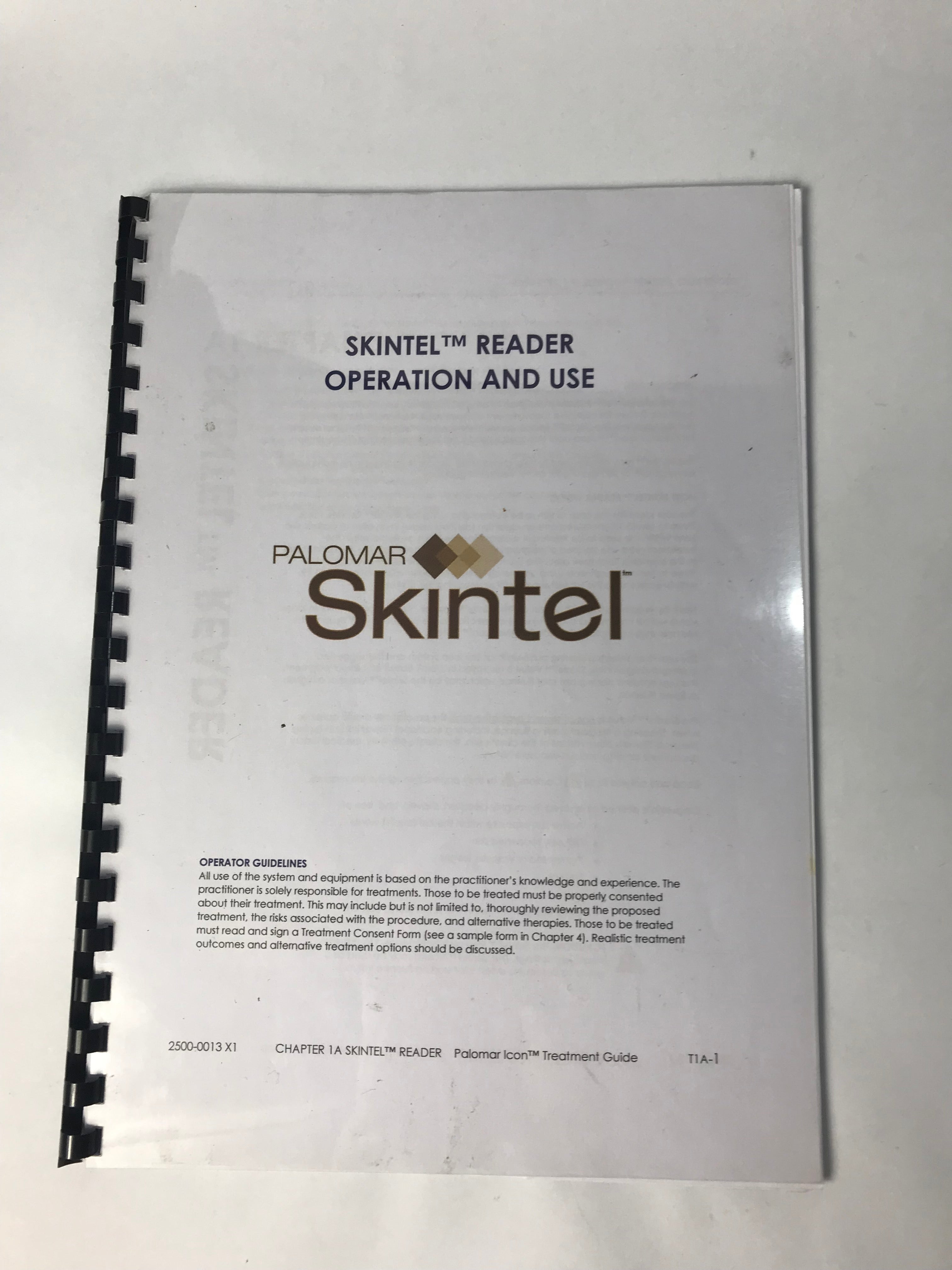 Palomar Icon Laser/IPL Skintel Melanin Reader Skintype Operation And Use Manual