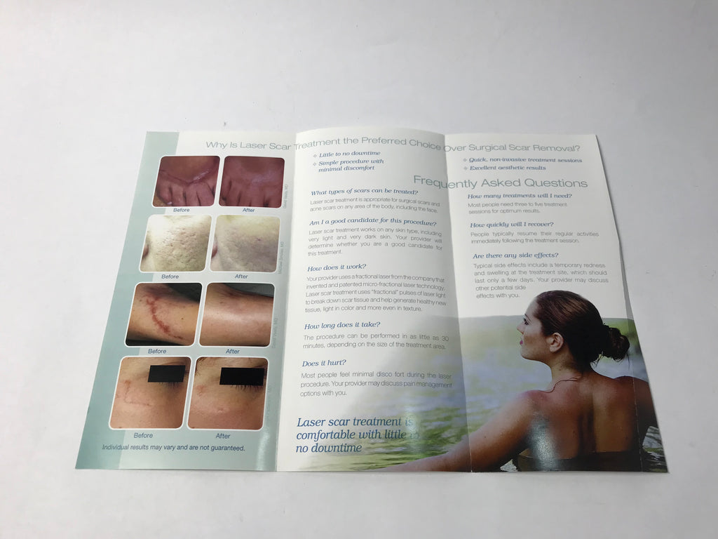 Palomar Lux 1540 Laser Scar Reduction Treatment Patient Brochures 25/pack