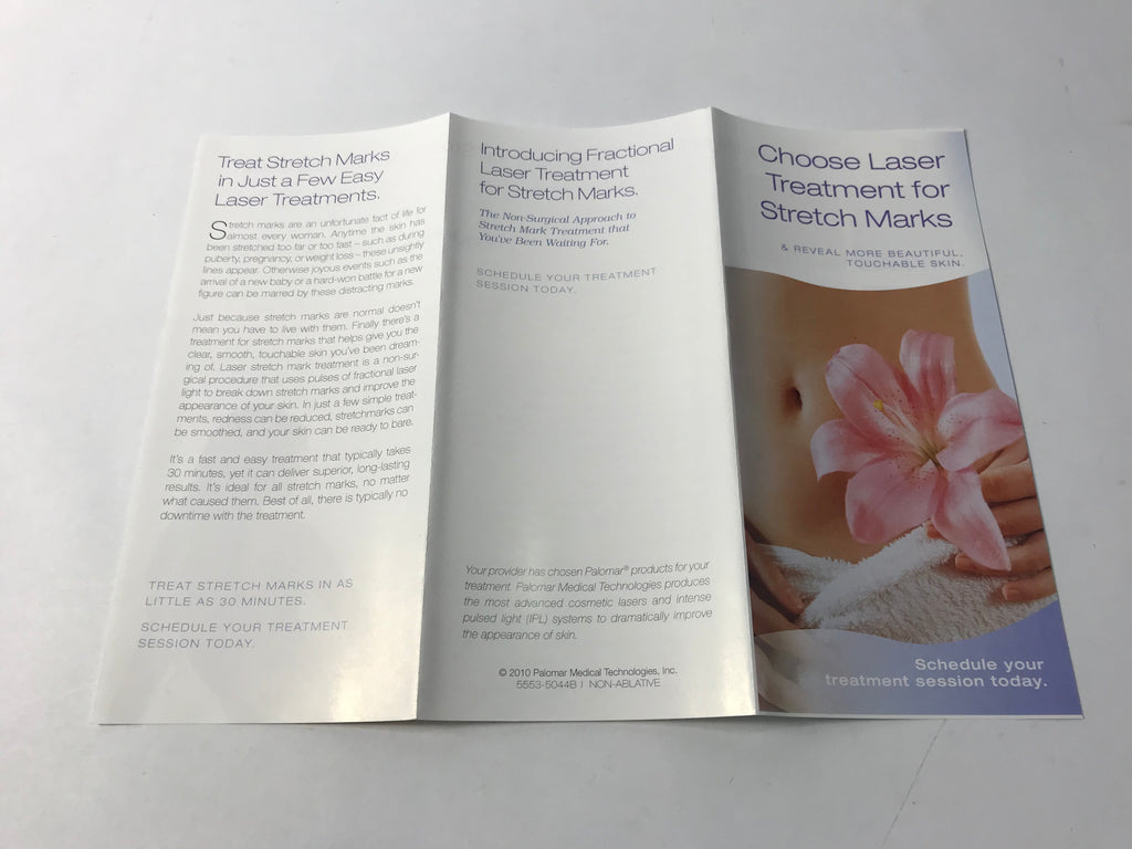 Palomar Lux 1540 Stretch Marks Reduction Laser Treatment Patient Brochures