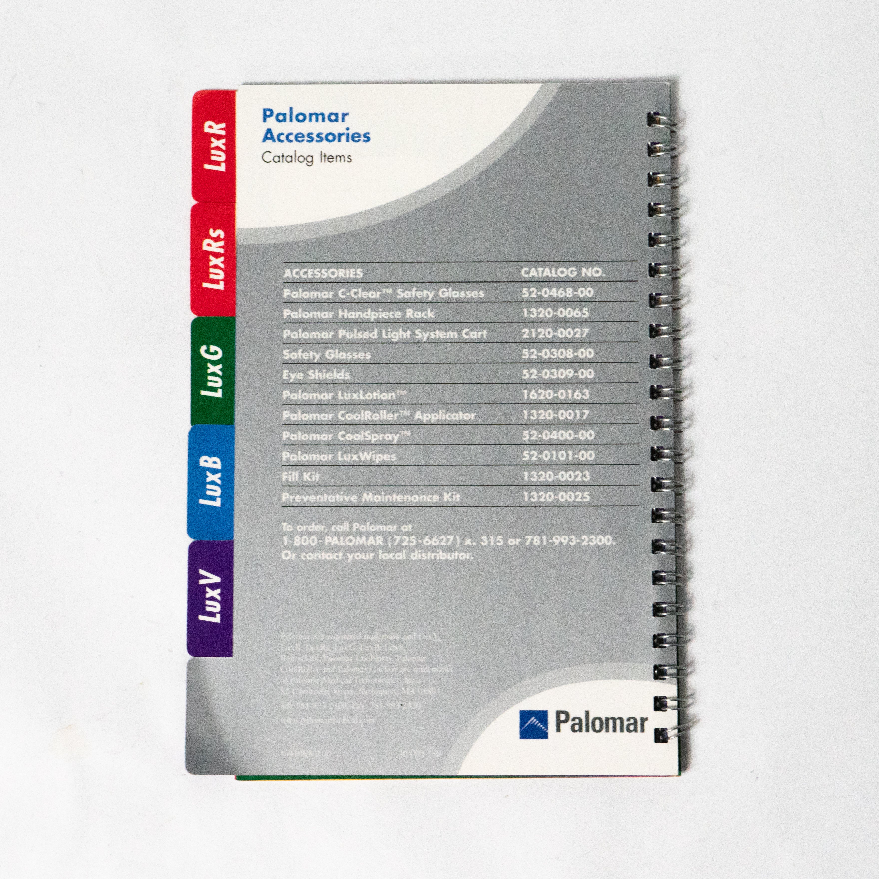 Palomar Pulsed Light Systems Treatment Guide Handbook 40-000-18B, 10410KKP-00