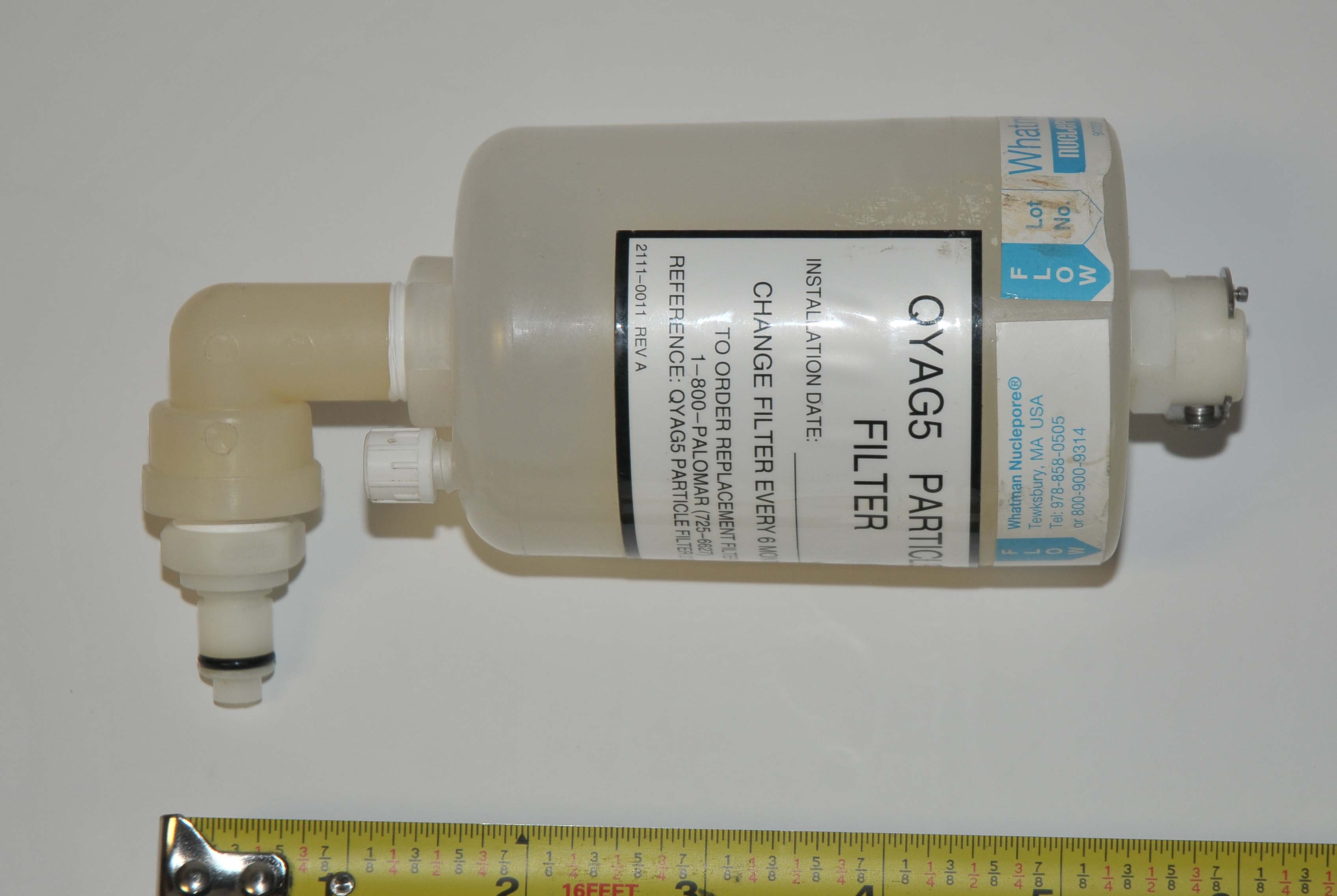 Palomar QYAG 5 Laser Particle Water Filter Tubing 2120-0034 Parts SOLD AS-IS