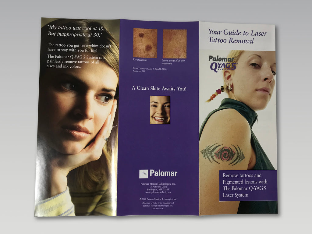 Palomar QYAG5 Laser Q Yag 5 Tattoo Pigmented Lesion Removal Brochures 25-pack