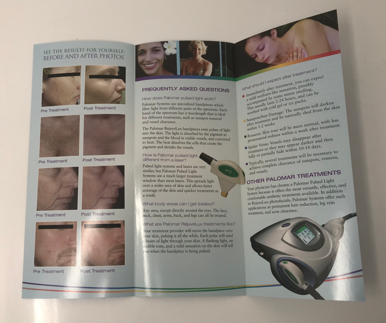 Palomar RejuveLux StarLux MediLux EsteLux Pulsed Light Photofacial Brochure