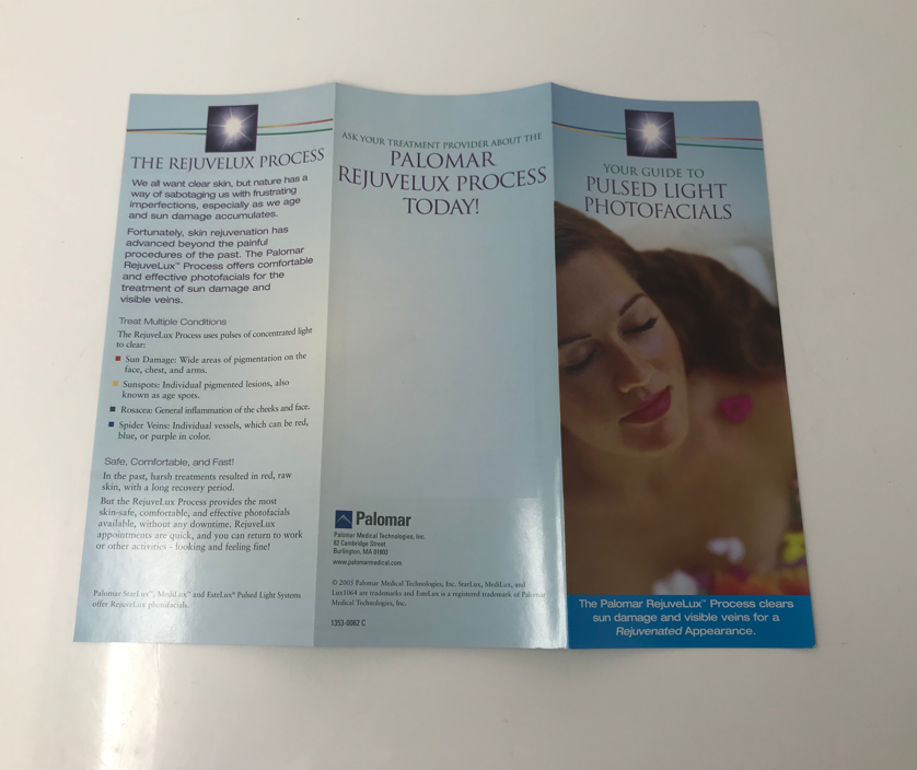 Palomar RejuveLux StarLux MediLux EsteLux Pulsed Light Photofacial Brochure