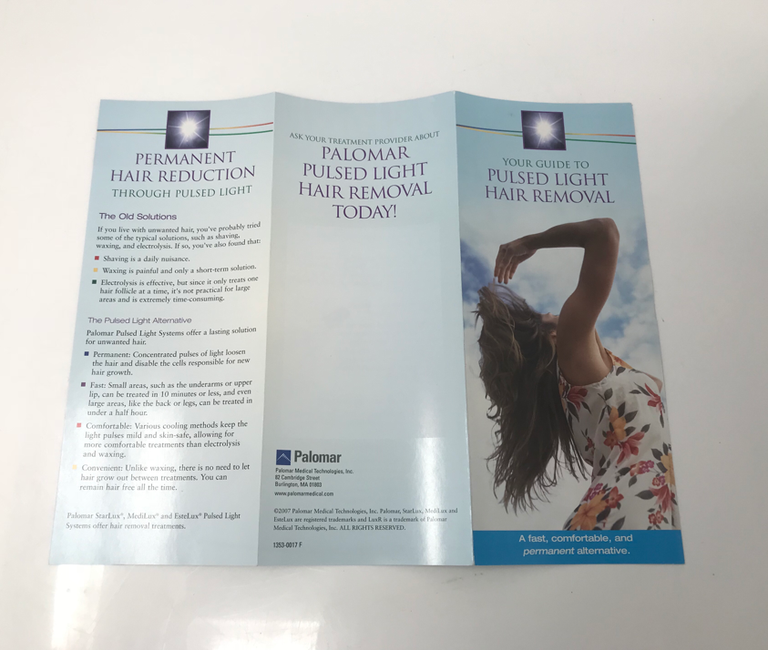 Palomar StarLux IPL Pulsed Light Laser Hair Removal Treatment Patient Brochure