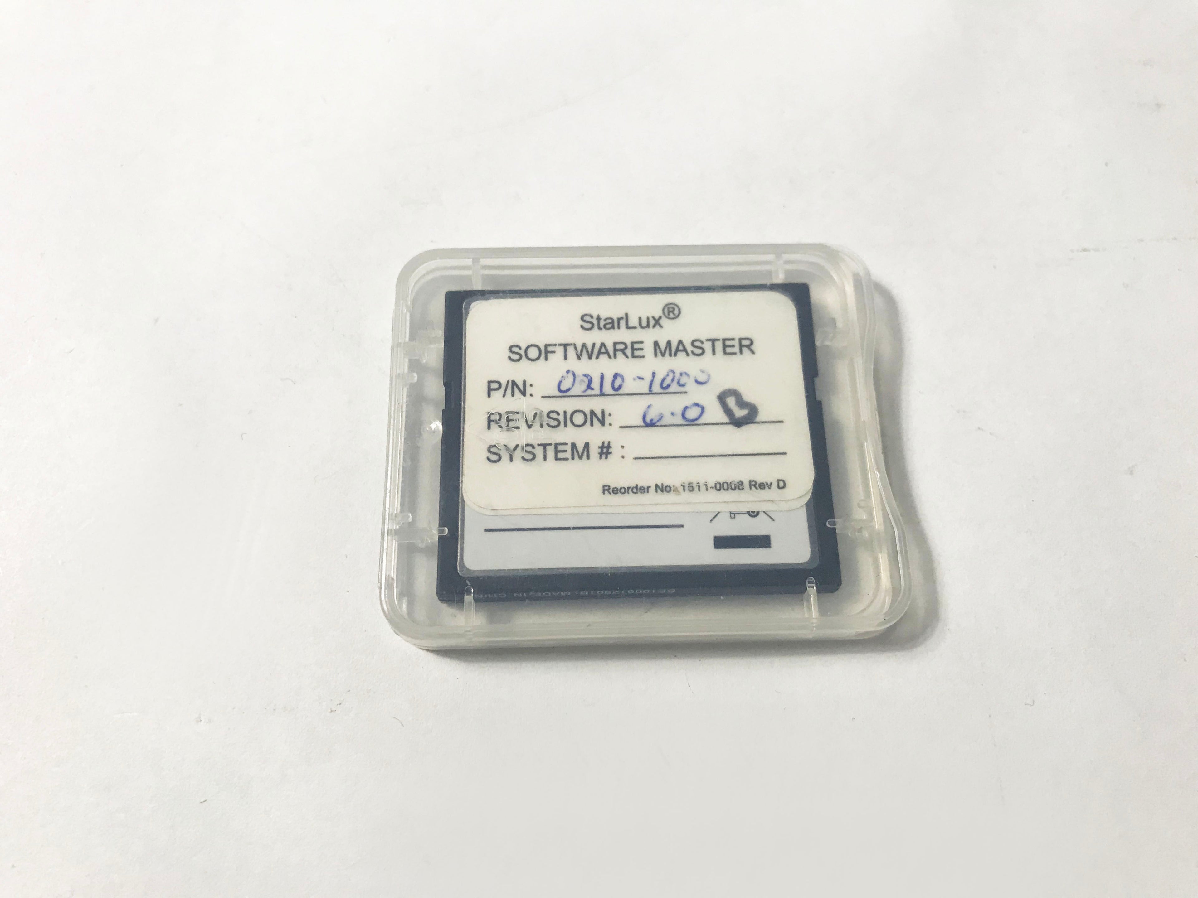 Palomar Starlux 300 IPL Laser Software Master Card 0210-1000 Version 6.0 REV. B