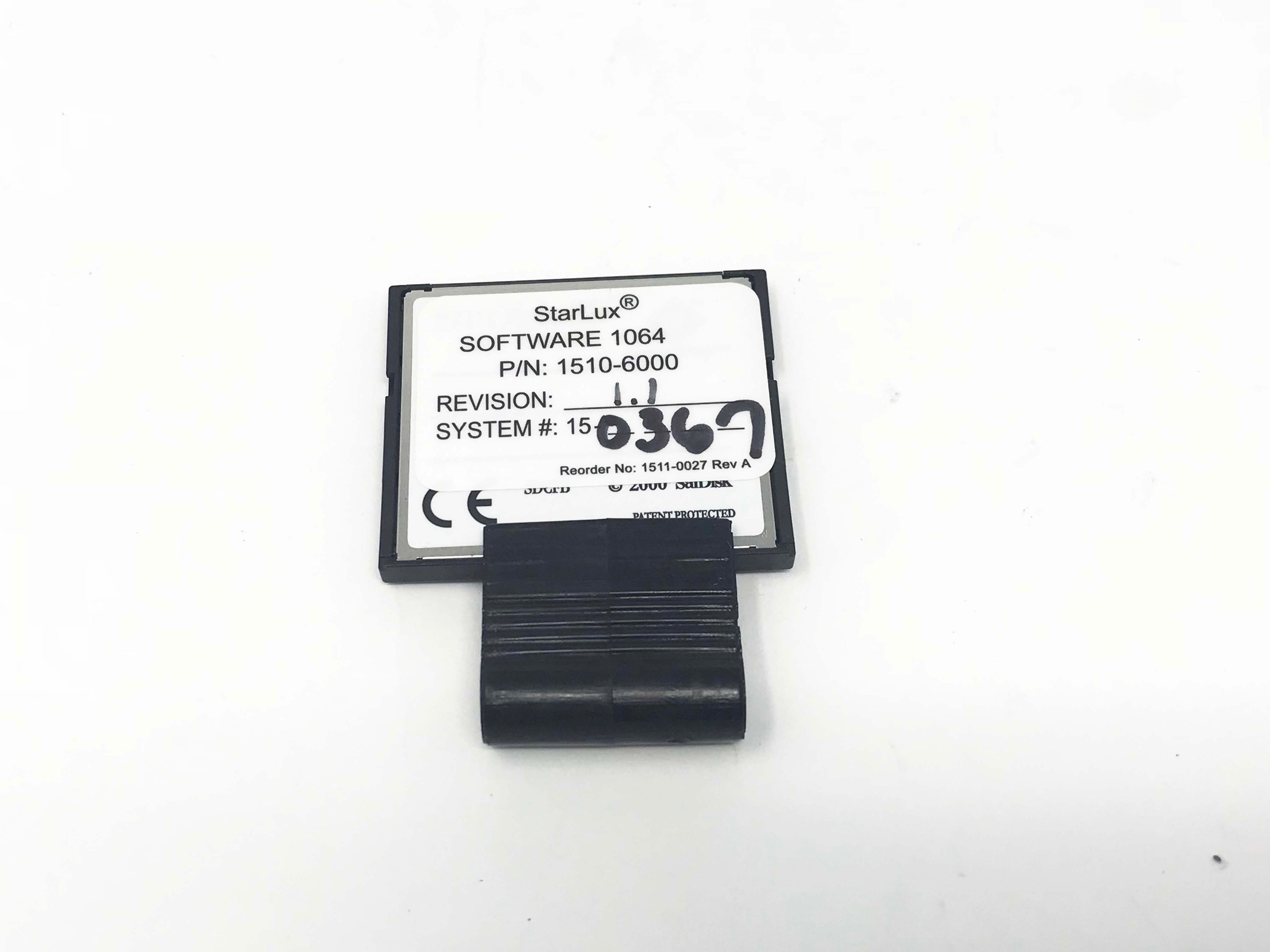 Palomar Starlux 500 Laser 1064 YAG Handpiece Software Card Version 1.1 1520-6000