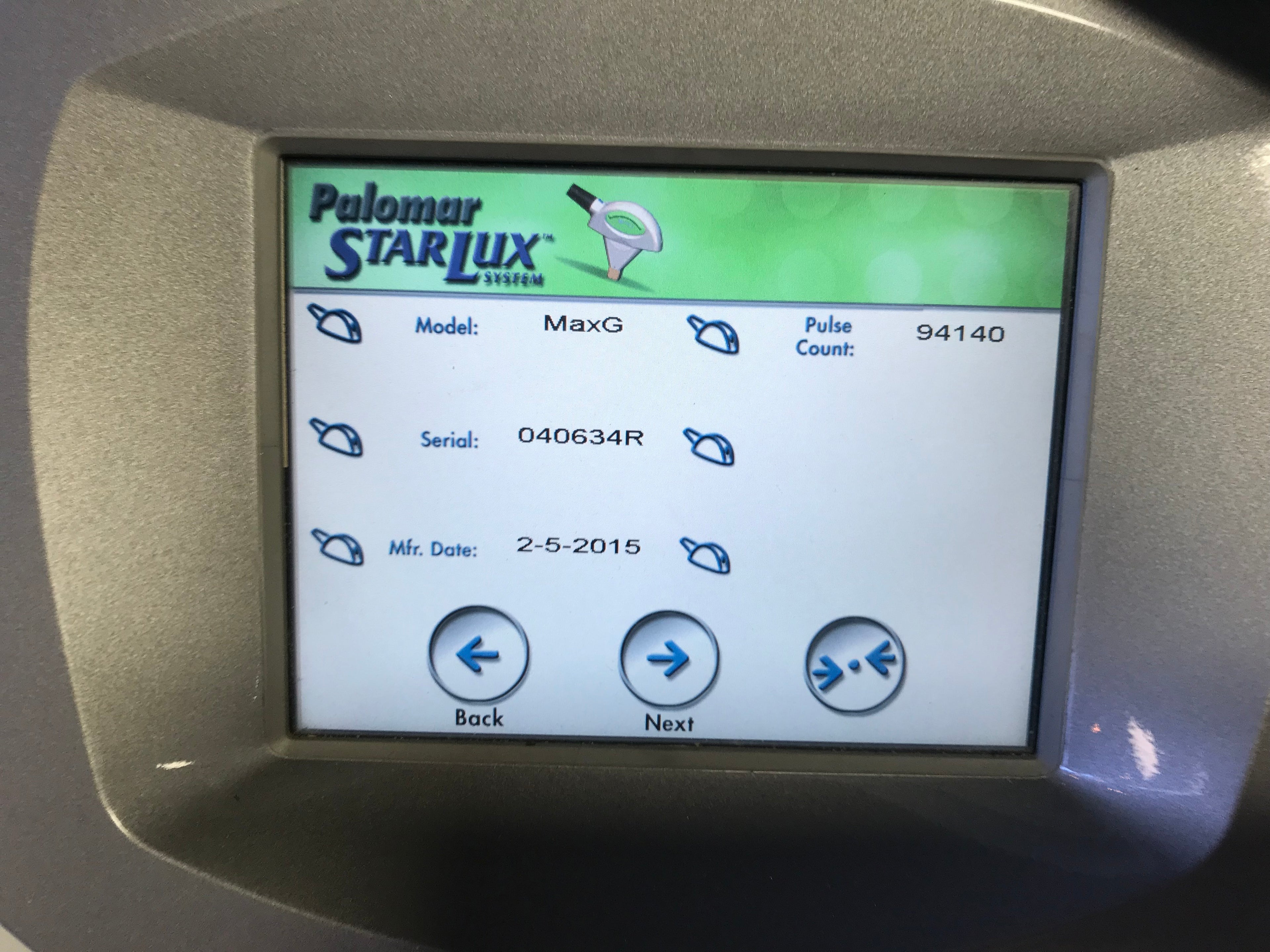 Palomar Starlux 500 Max G Lux Handpiece Pigmentation Vascular IPL HP MaxG