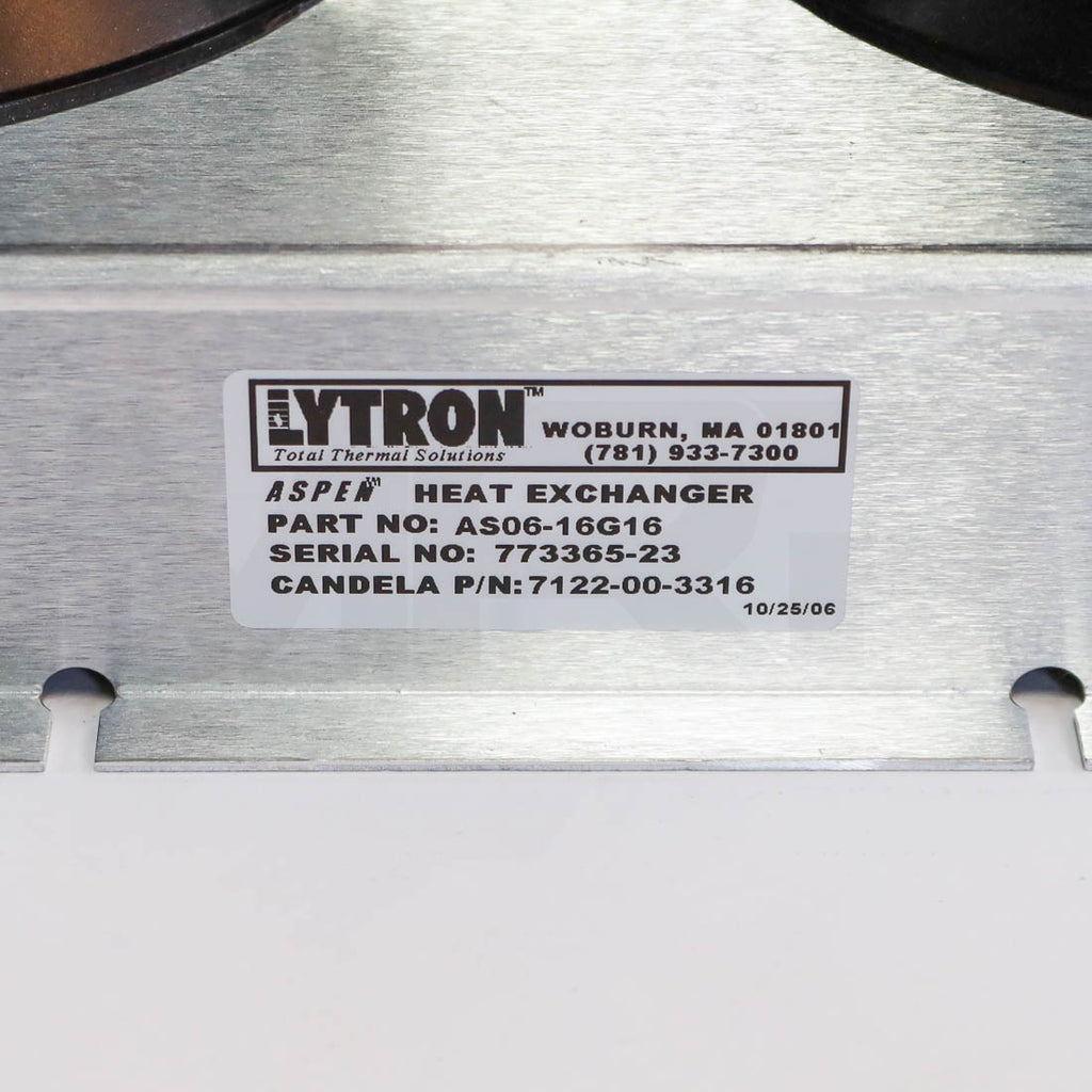 Candela VBeam Perfecta Pulsed Dye Laser Heat Exchanger Label