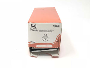 Poliglecaprone 25 Undyed Monofilament Sutures 6-0 0.7 Metric 45cm P-3 19 Pack