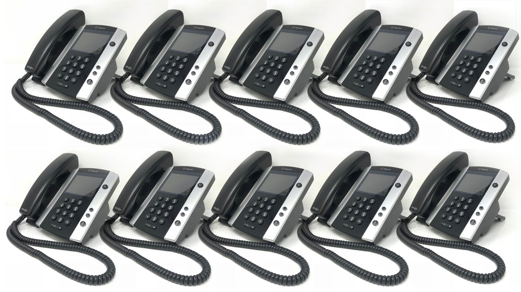 Polycom VVX 501 12 Line Corded Desktop Business VoIP Conferencing Phone 10 Pack