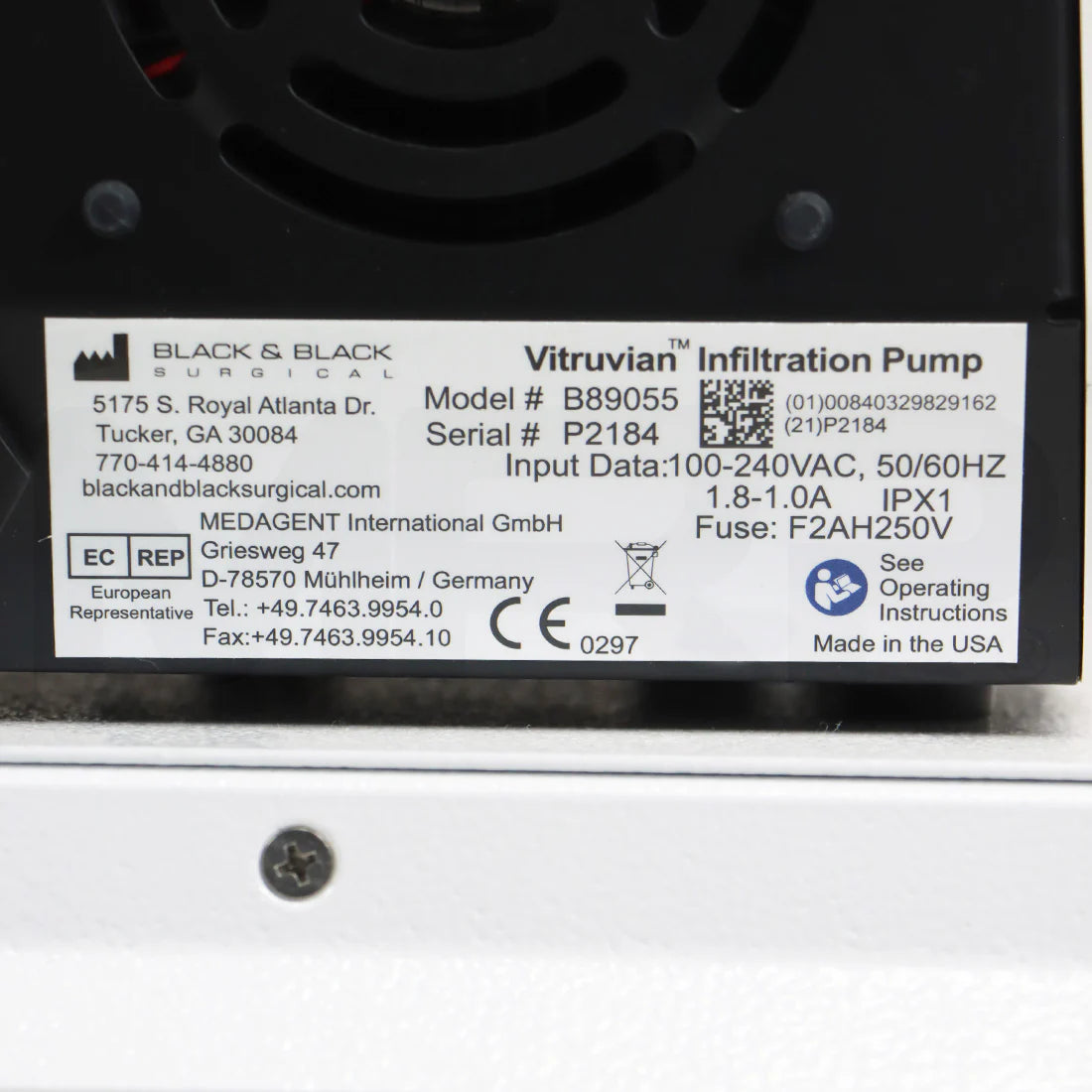 Black & Black Vitruvian Infiltration Pump B89055