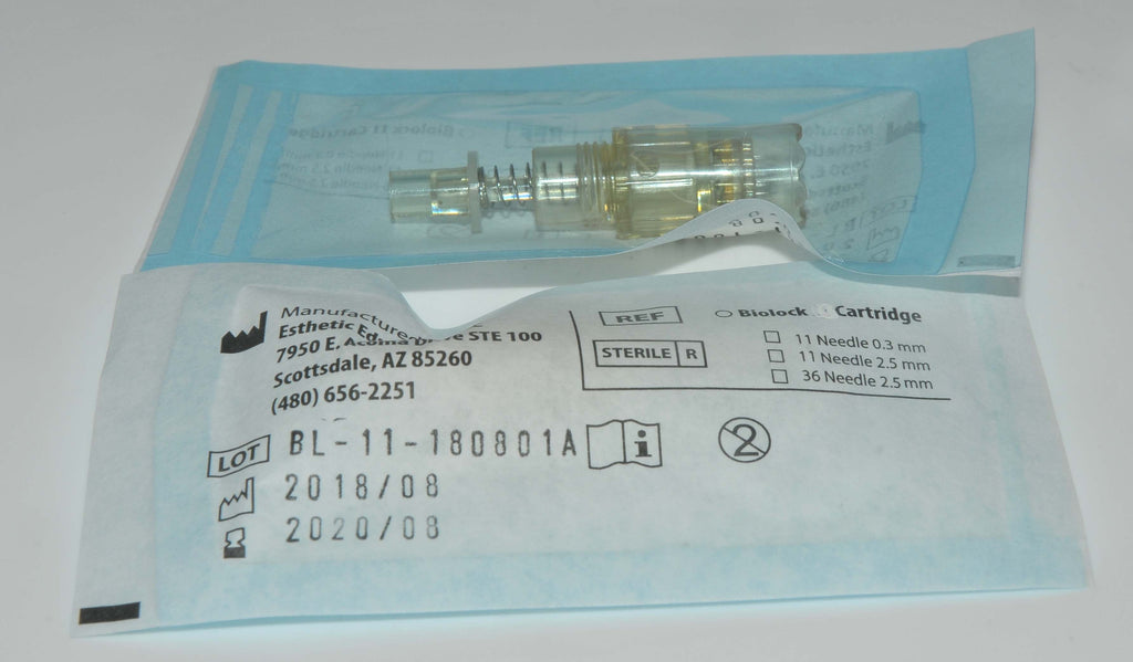 Qty: 20 SKINSTYLUS Biolock 1 Cartridge Needles (For Gold Pen) 2.5mm Microtherapy