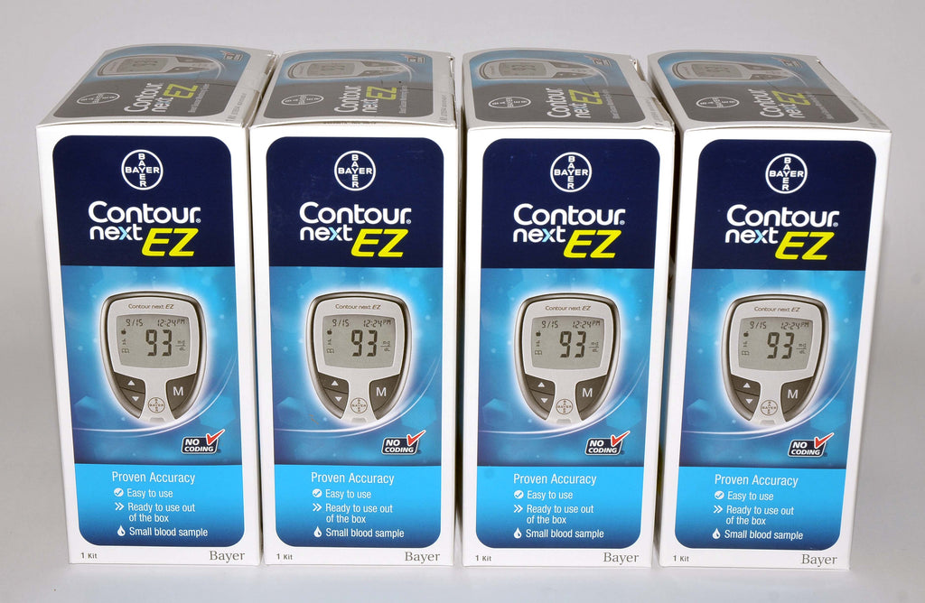 Qty: 4 Bayer Contour Next 9628 EZ Blood Glucose Monitoring System (EXP 03/17)