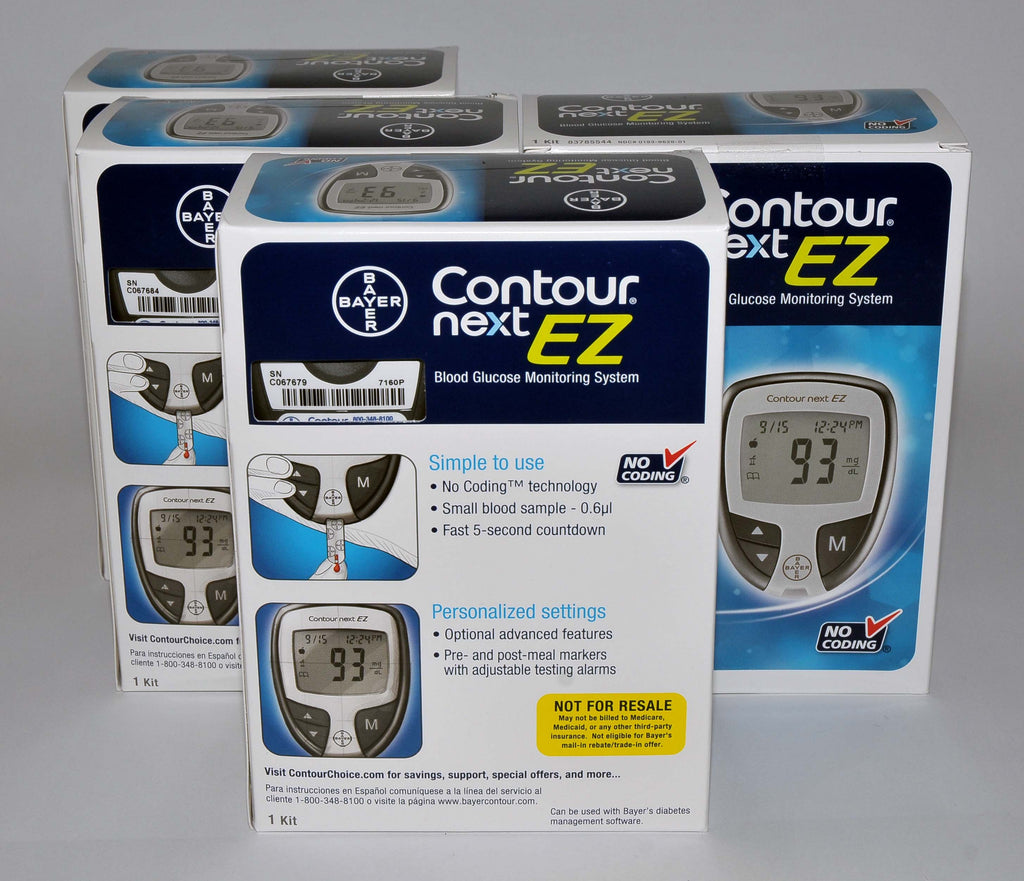 Qty: 4 Bayer Contour Next 9628 EZ Blood Glucose Monitoring System (EXP 03/17)