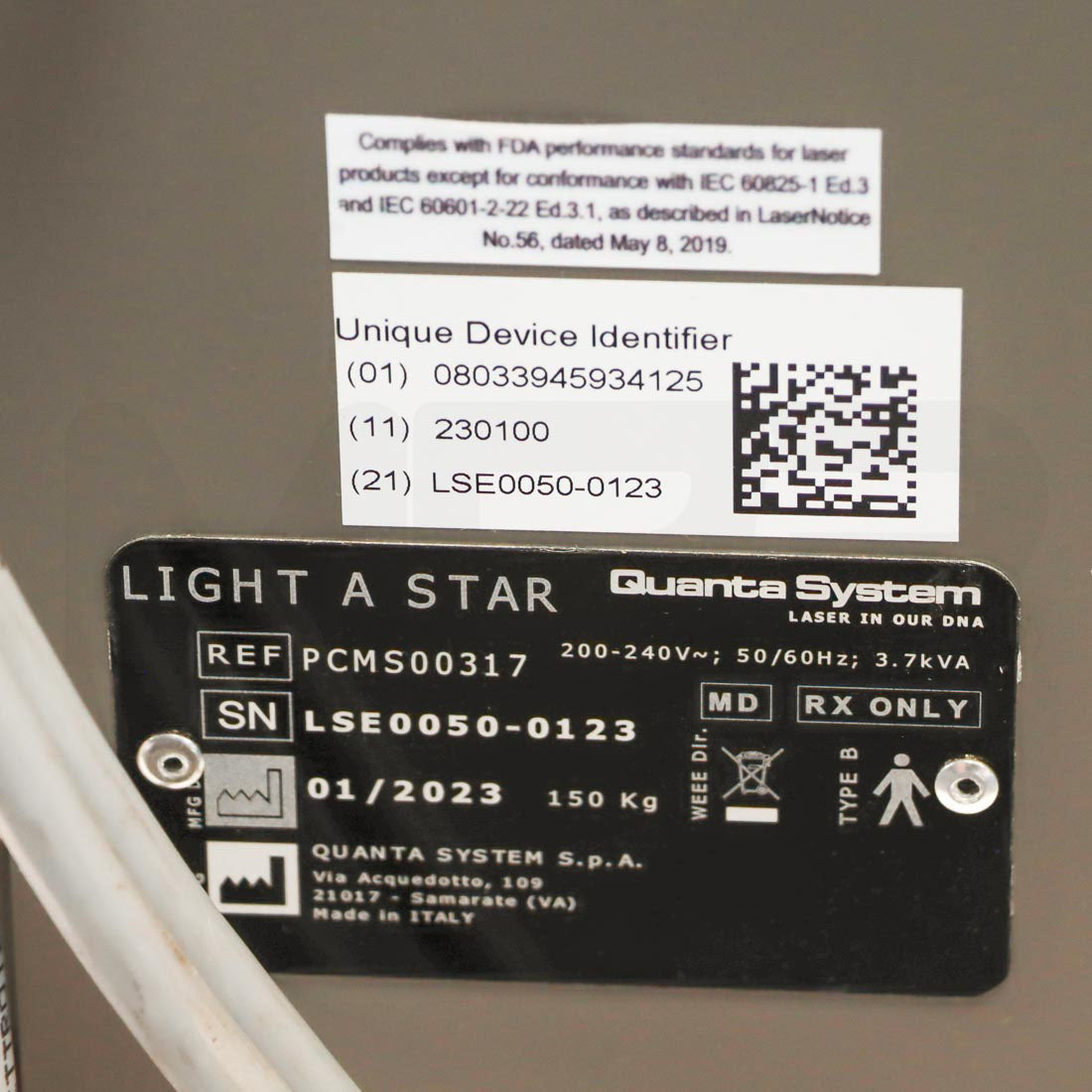 2023 Quanta Systems Light A Star EVO System Serial