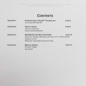 ReFirme ST Skin Tightening VIA Wrinkle Treatment - Clinical Manual eMax & eLight