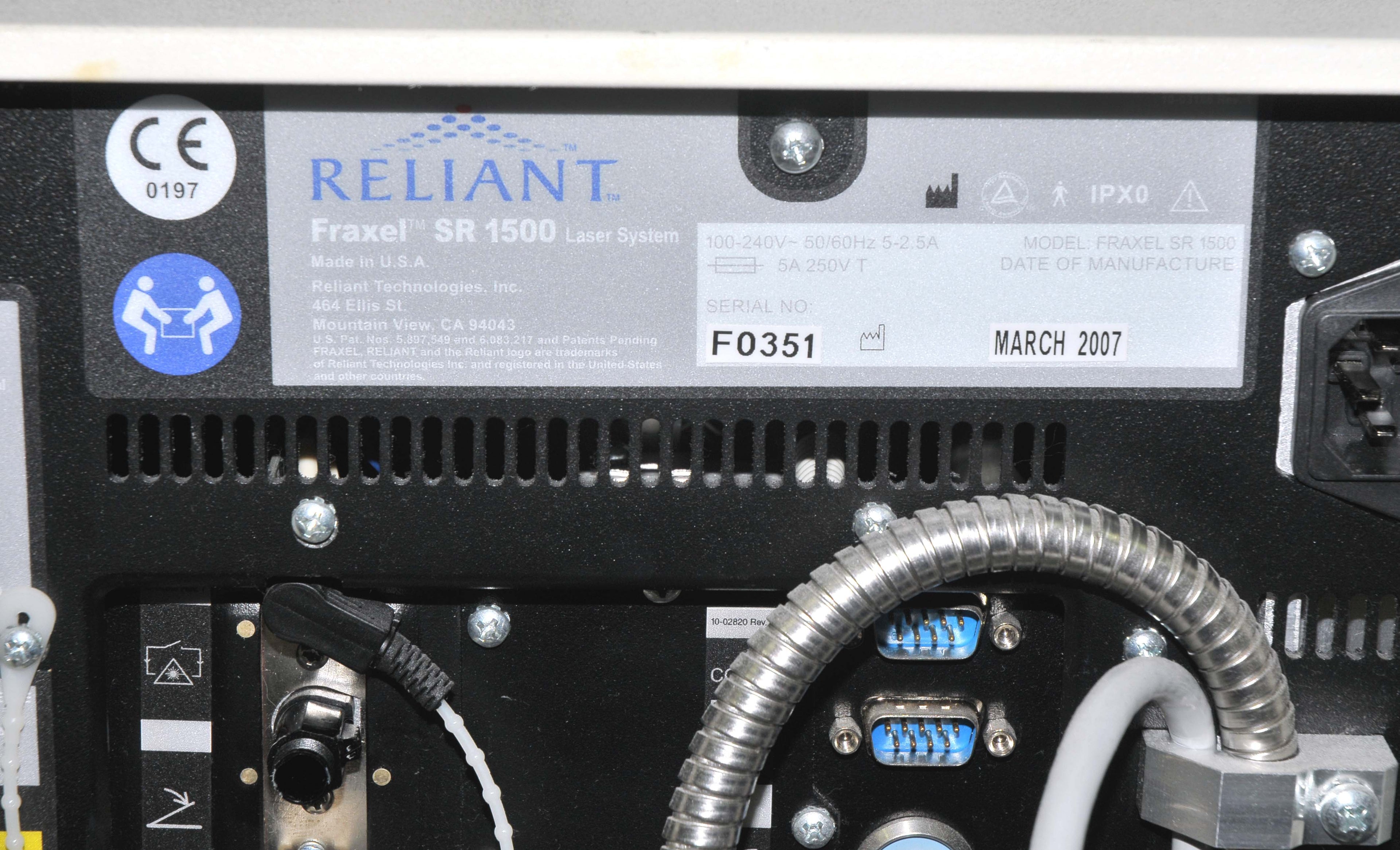 Reliant Fraxel SR1500 Non-Ablative Fractional Skin Resurfacing Laser SR 1500