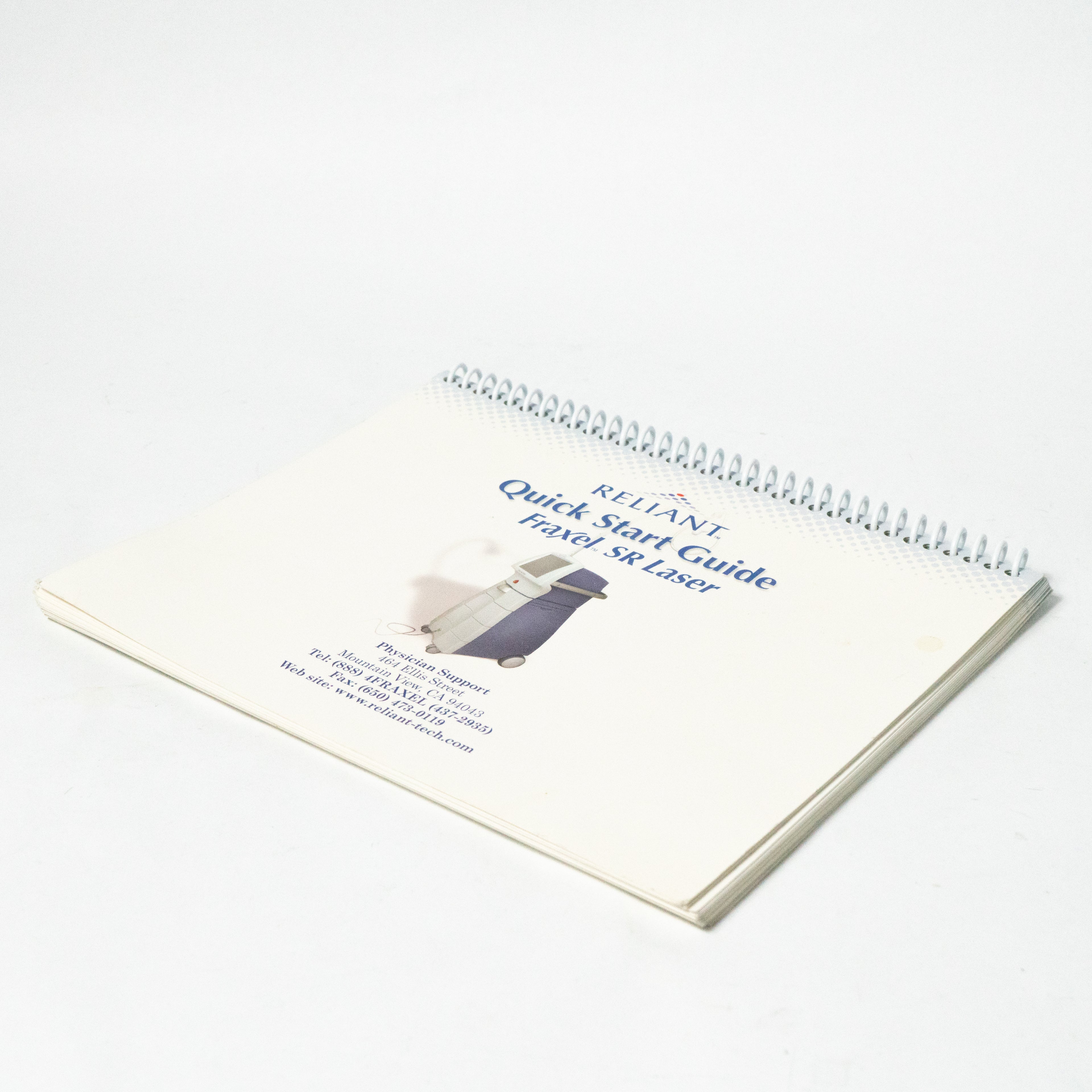 Reliant Quick Start Guide FRAXEL SR Laser - 10-01842 - 21 Pages