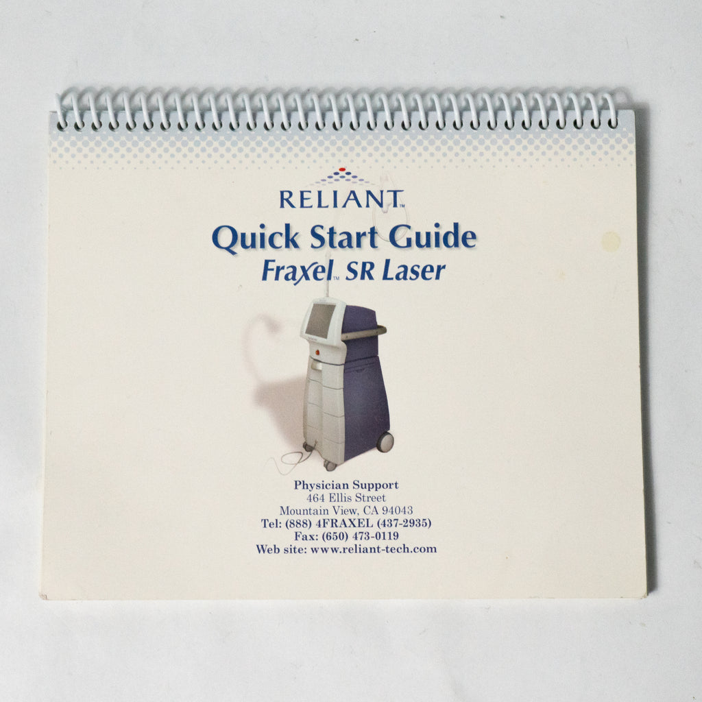 Reliant Quick Start Guide FRAXEL SR Laser - 10-01842 - 21 Pages