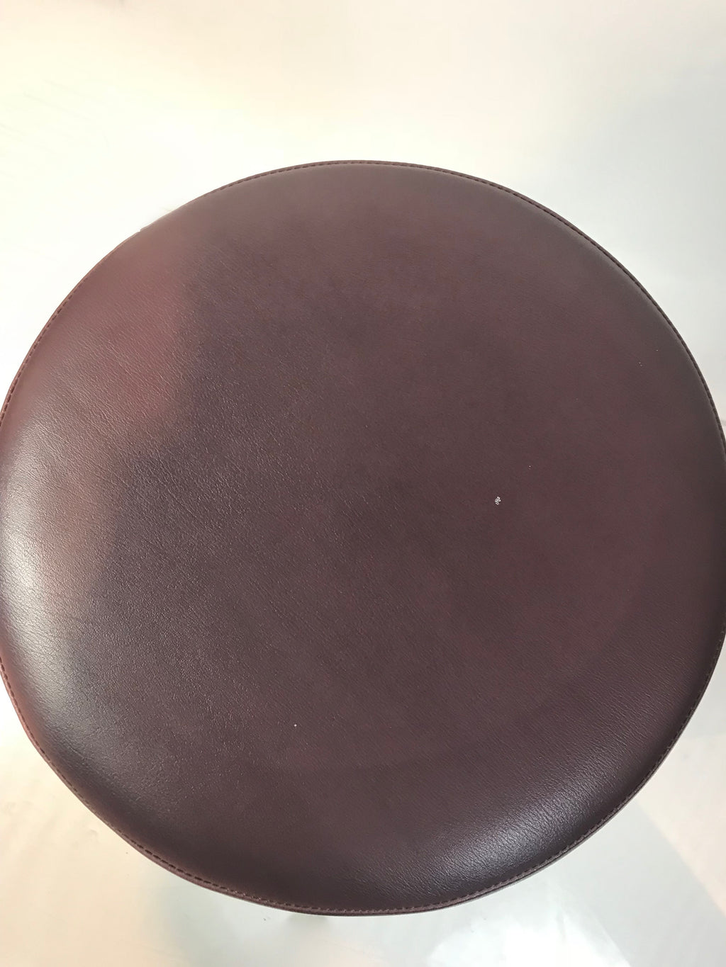Retro Physicians Stool Mauve Vinyl Chrome Height Adjustable Rolling Medical Seat