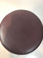 Retro Physicians Stool Mauve Vinyl Chrome Height Adjustable Rolling Medical Seat