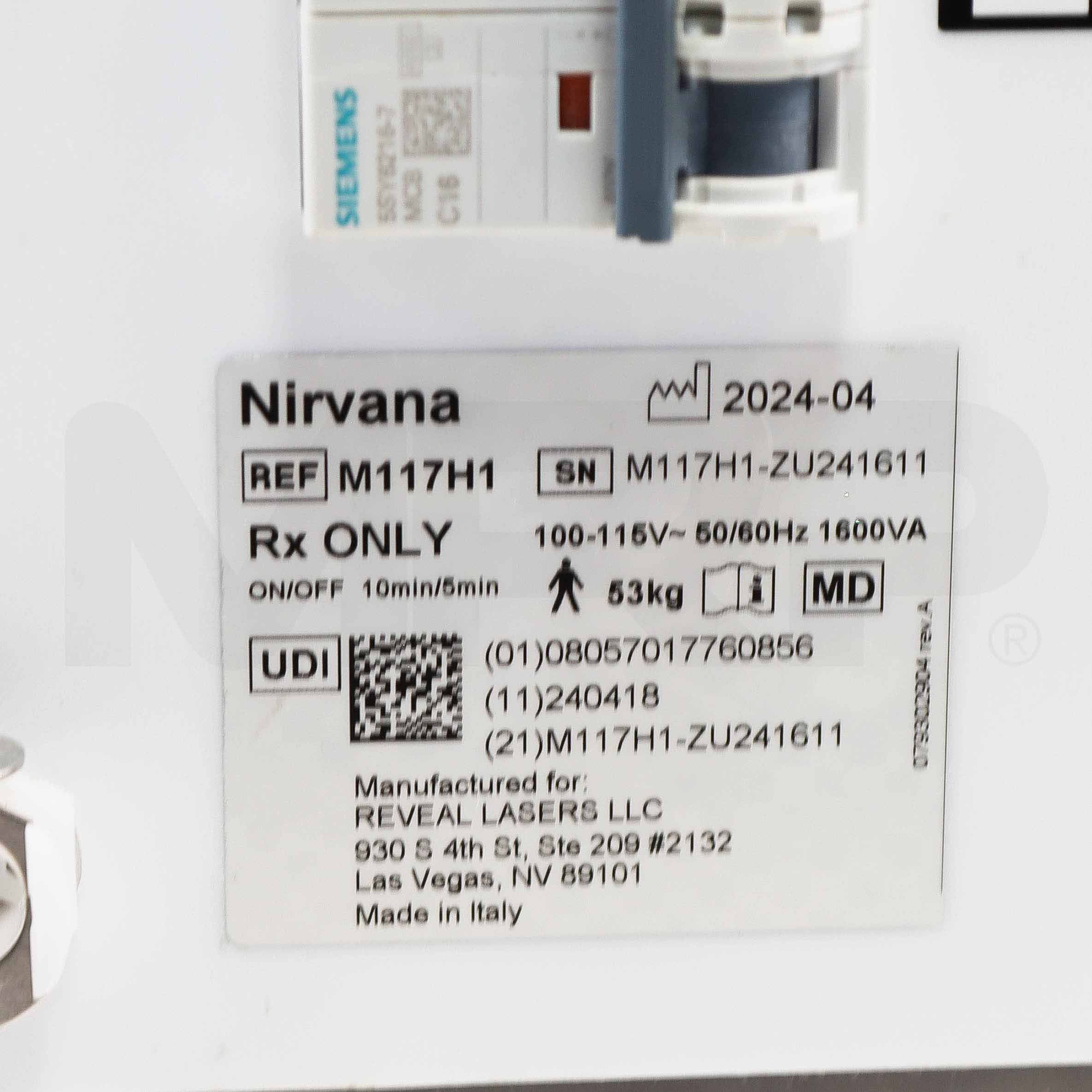 2024 Reveal Lasers Nirvana 810nm Diode Laser System