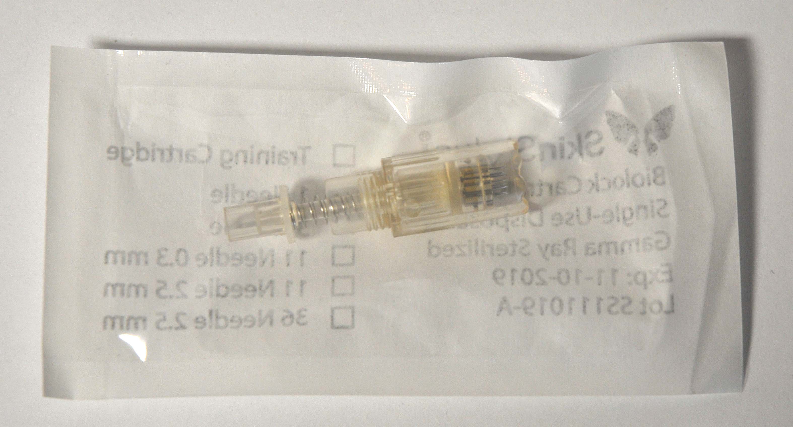 SKINSTYLUS Gold Biolock 1 Cartridges Microneedle Sterile Needles (x19 Pcs)