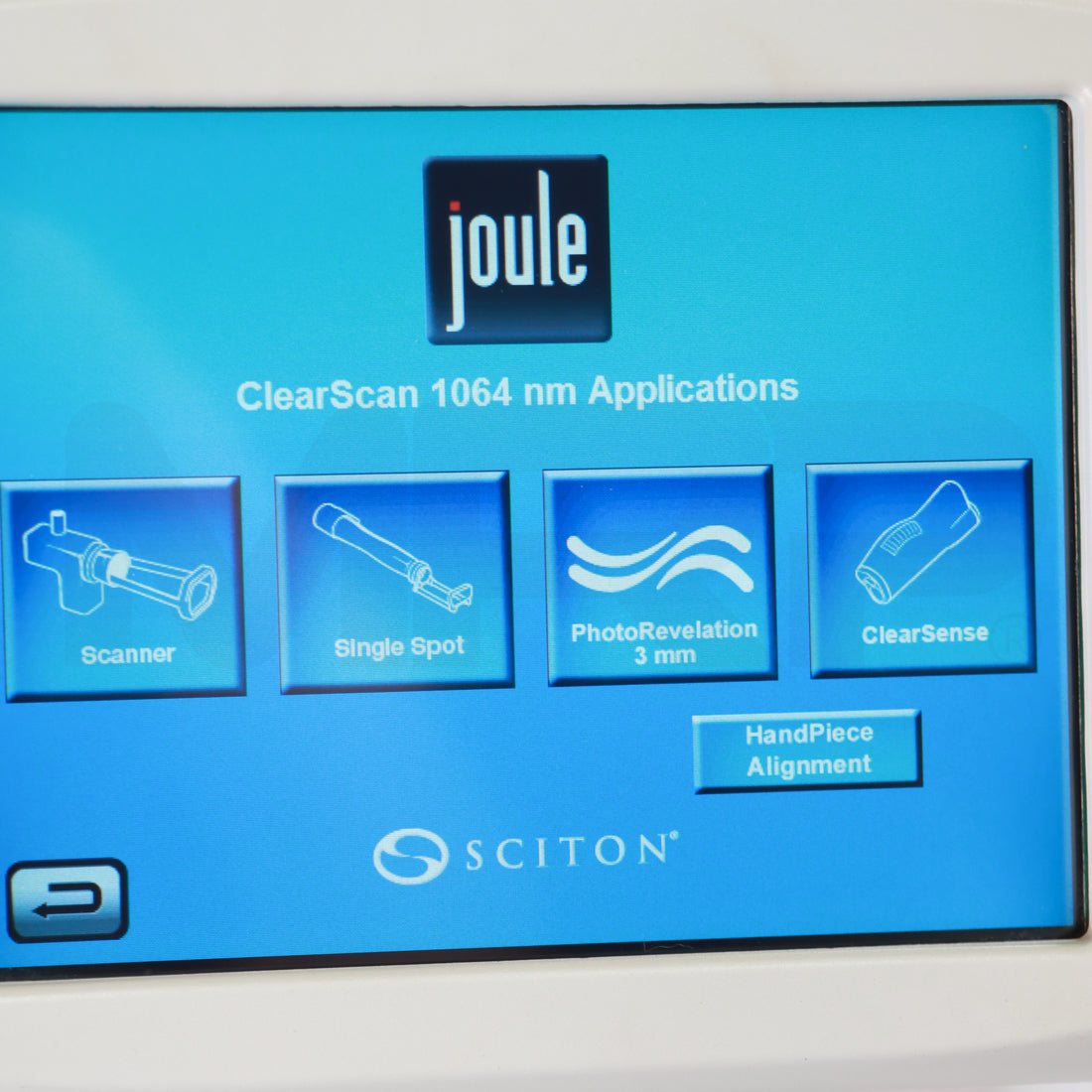 2015 Sciton Joule System ClearScan Screen