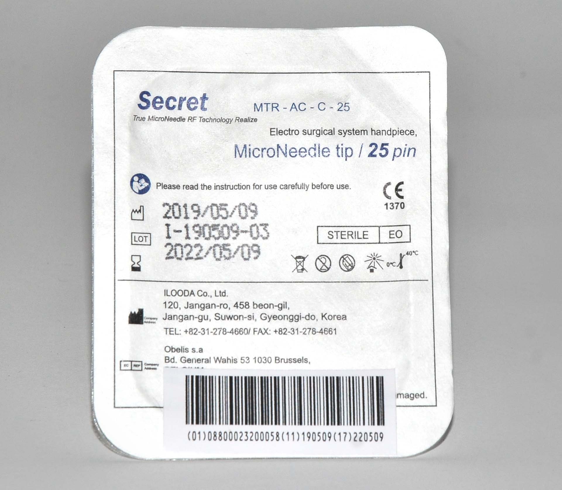 SecretRF 5x5 Fractional Microneedle Cartridge Tip Zarin MTR-AC-25 Secret RF (x5)
