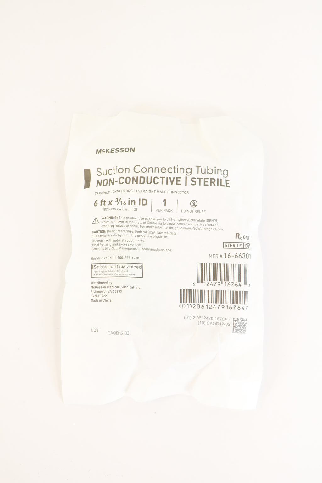 Ellacor Suction Connecting Tubing - 6ft x 3/16" - Single