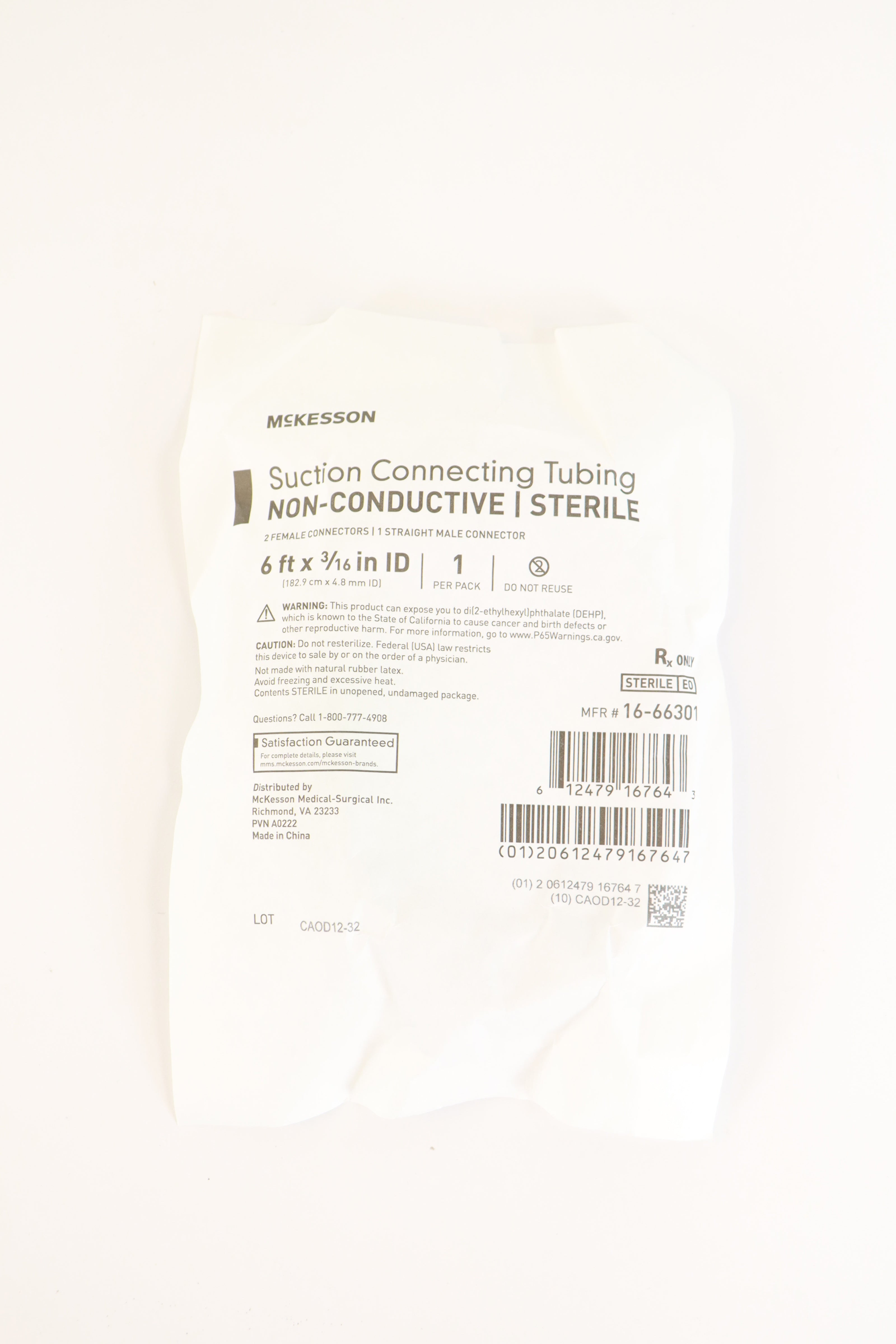 Ellacor Suction Connecting Tubing - 6ft x 3/16" - Single