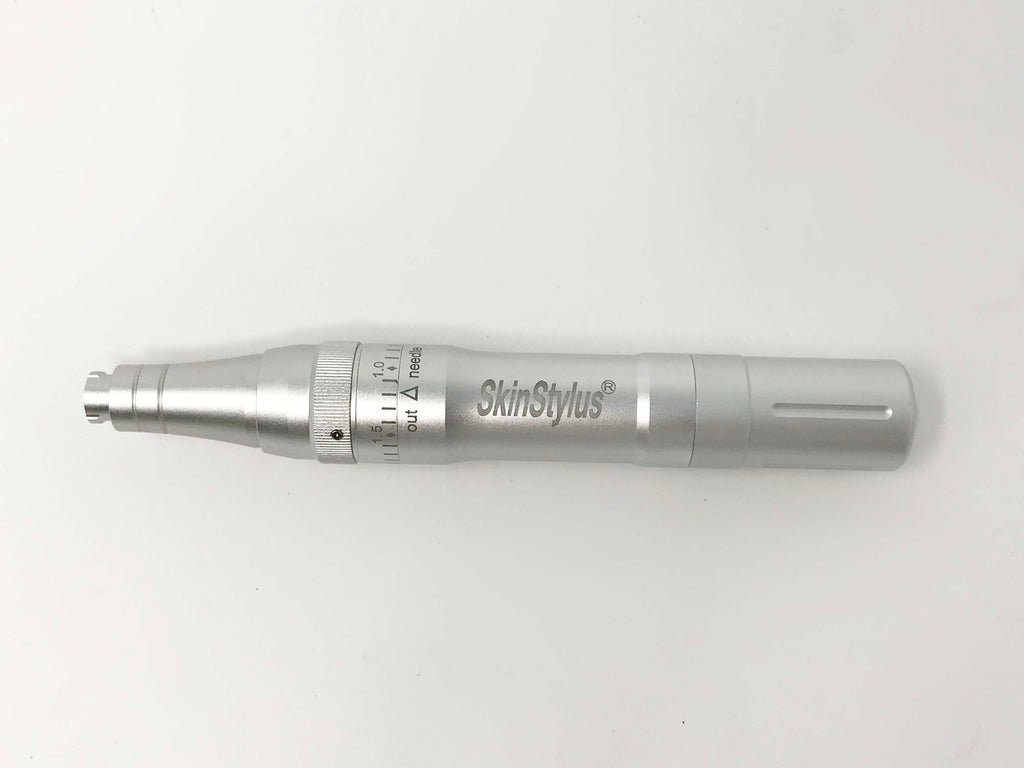 SkinStylus Microneedling Pen & Battery Only Set Single Silver 4Pin Contact Matte