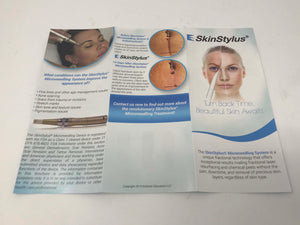 SkinStylus Microneedling Wrinkle Skin Renewal Patient Brochures Skin Stylus Blue