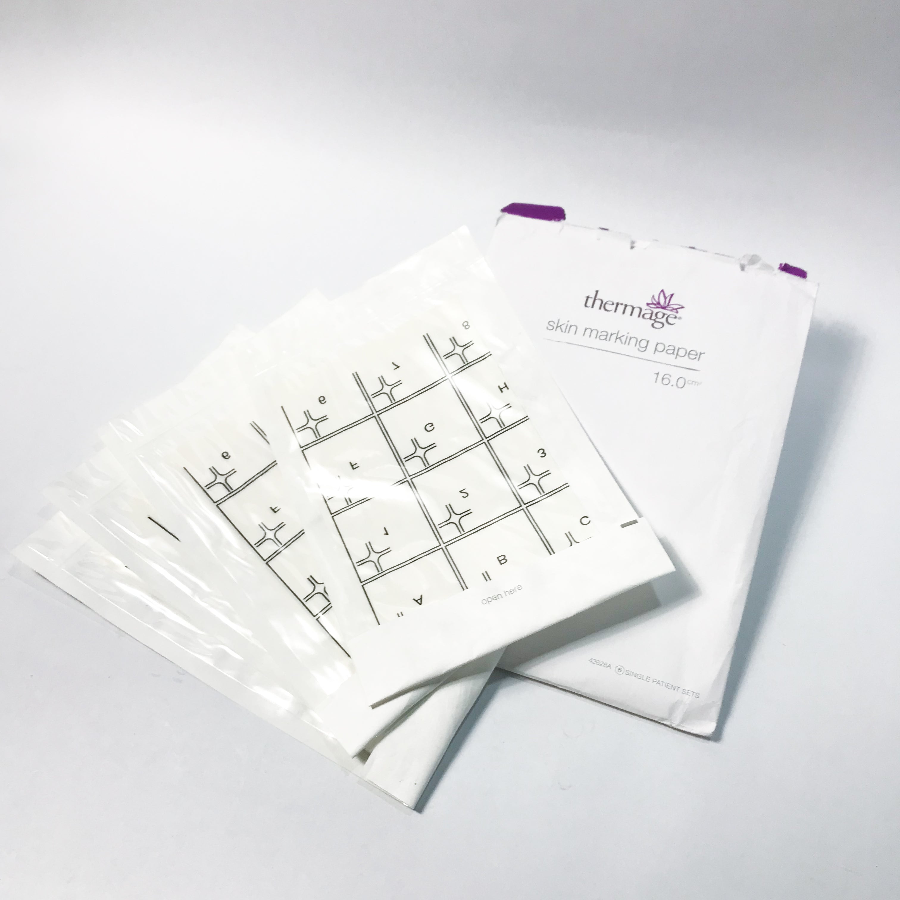 Solta Medical Skin Marking Paper Thermage LOT OPEN PACKAGES 16.0 .25 3.0 CM2