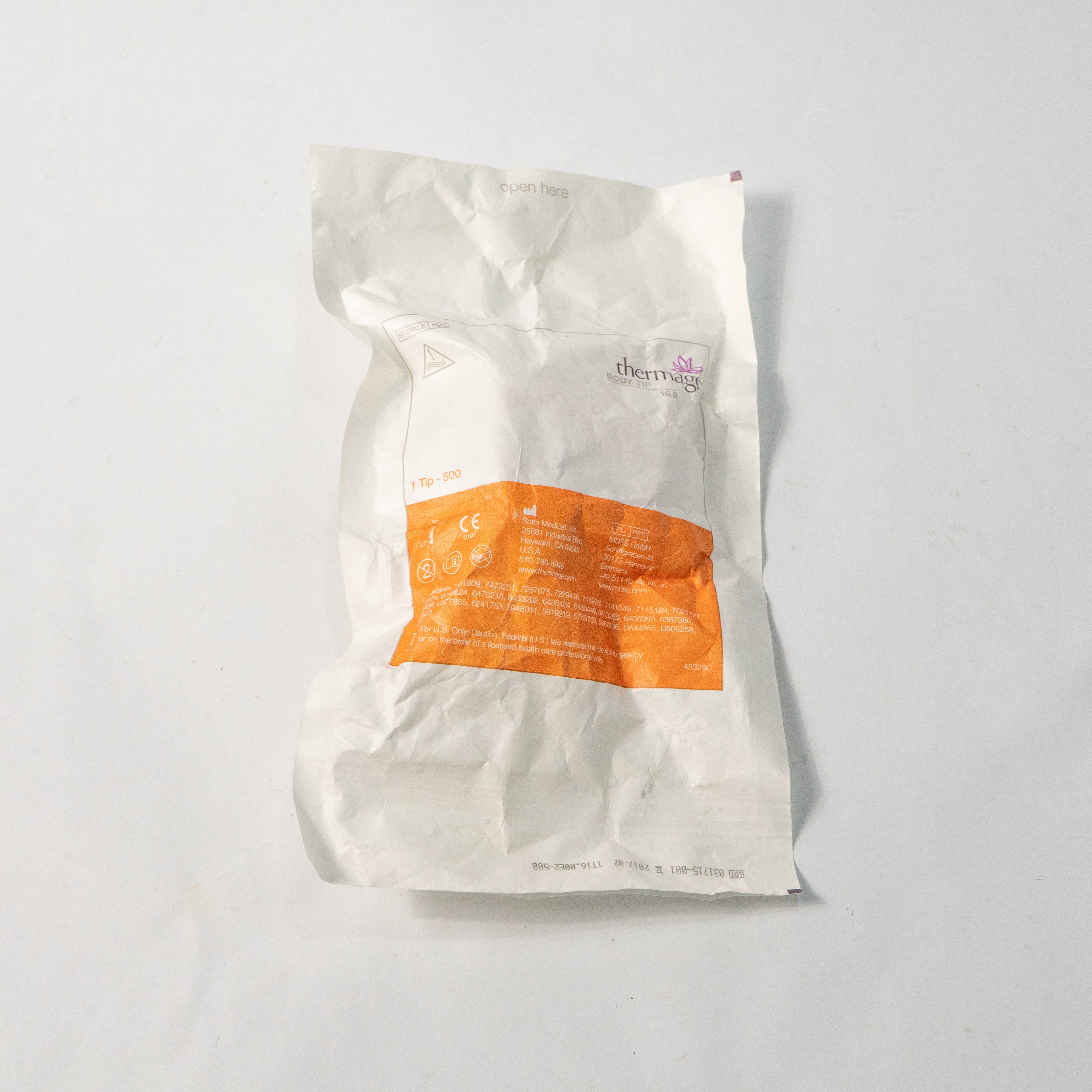 Solta Thermage Body Tip 16.0 - 500 REP 43330D In Packaging (2017-02)