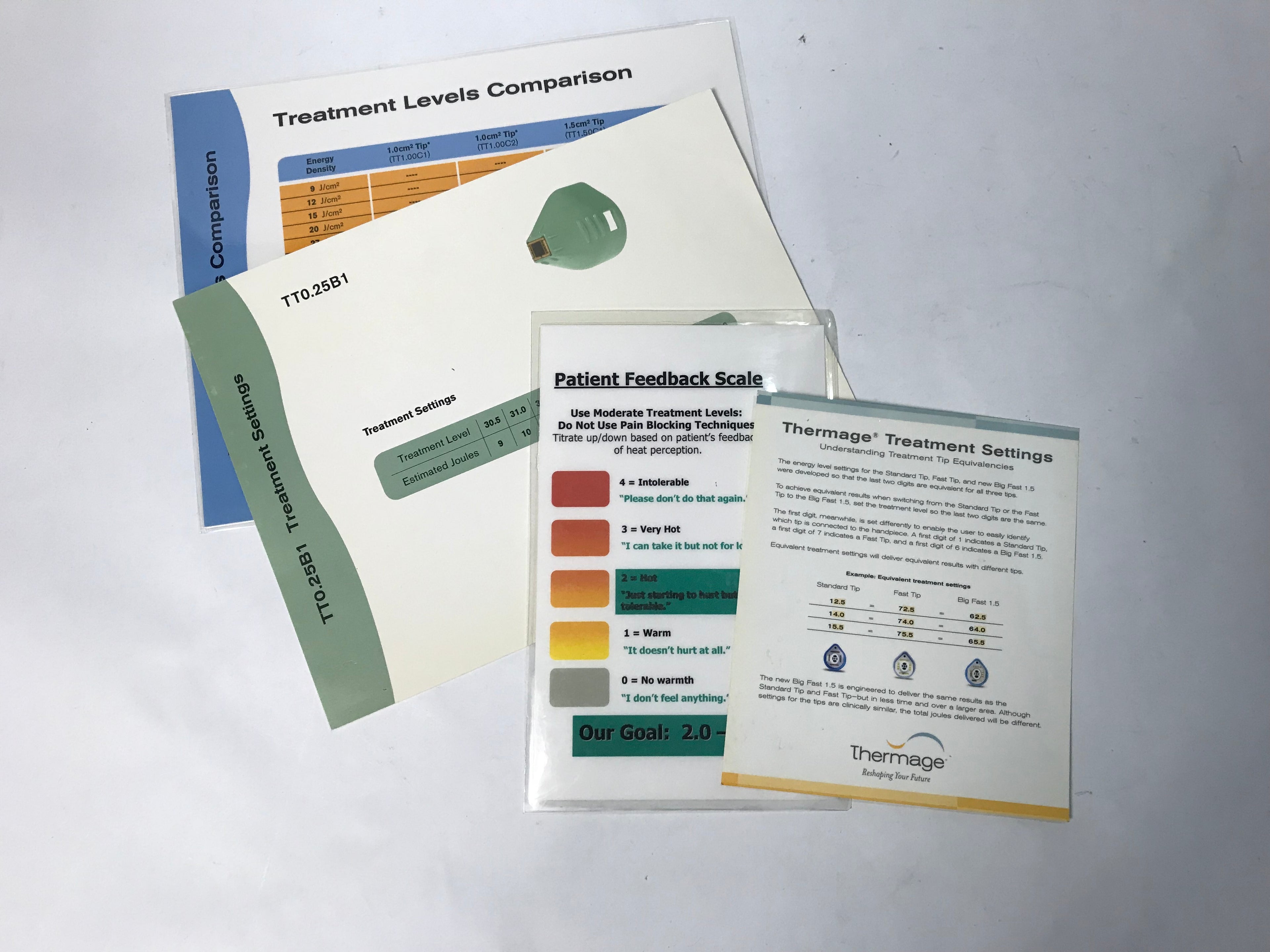 Solta Thermage RF Skin Tightening Treatment Settings Parameters References